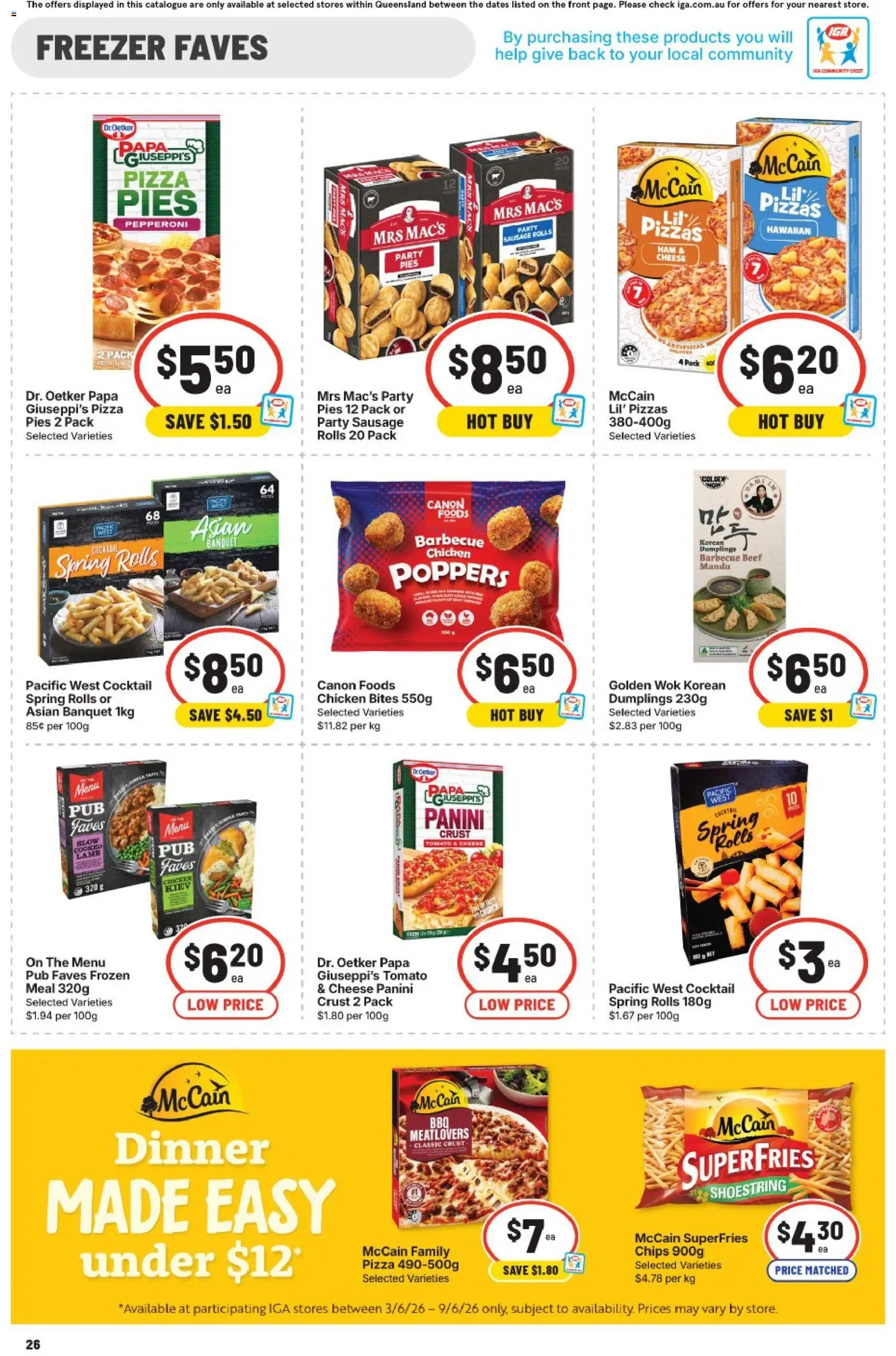 IGA catalogue - valid from 03.06.2026 | Page: 26 | Products: Cheese, Lamb, Chips, Sausage