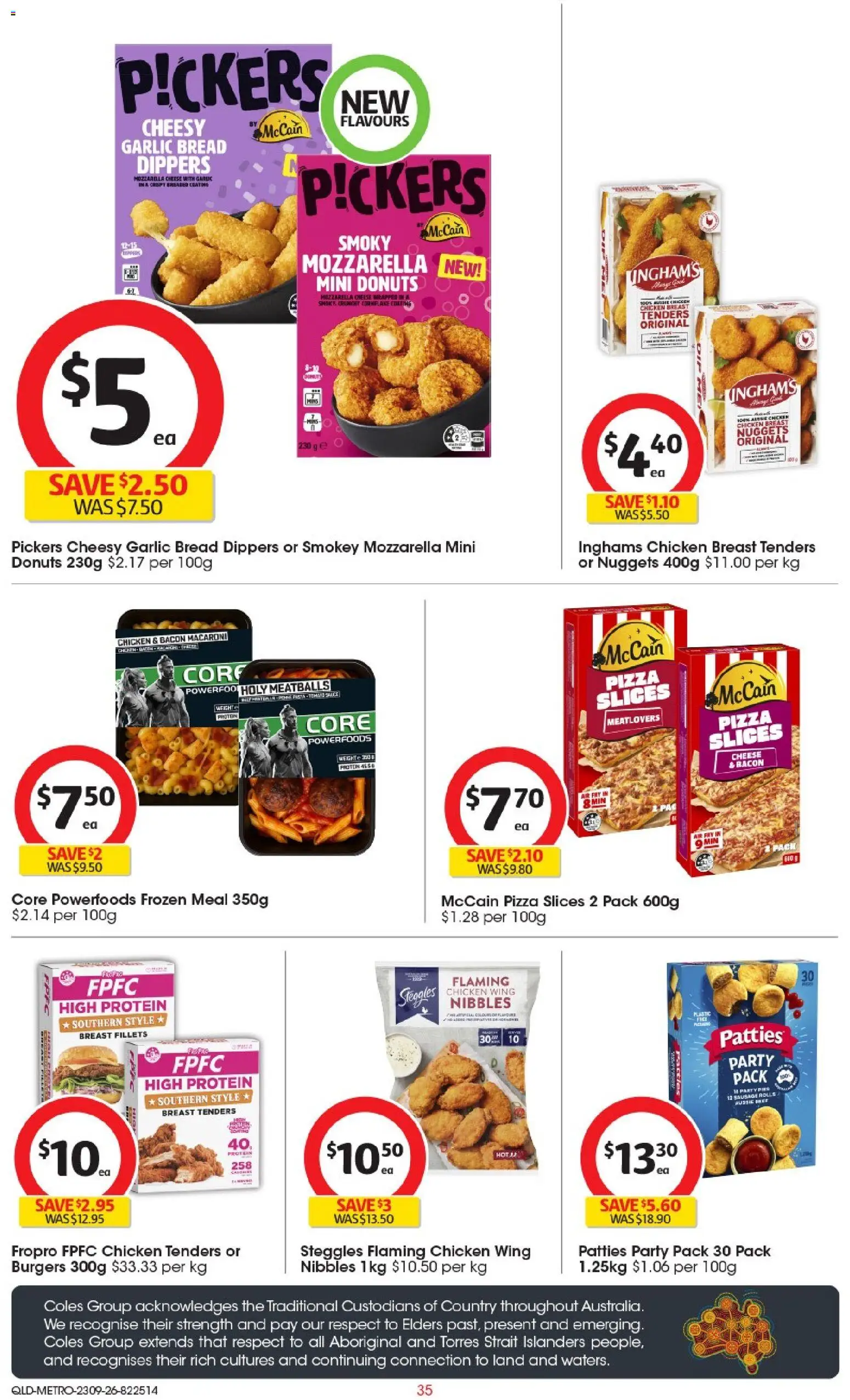 Coles catalogue - valid from 23/09/2026 | Page: 35 | Products: Bacon, Donuts, Chicken wings, Chicken