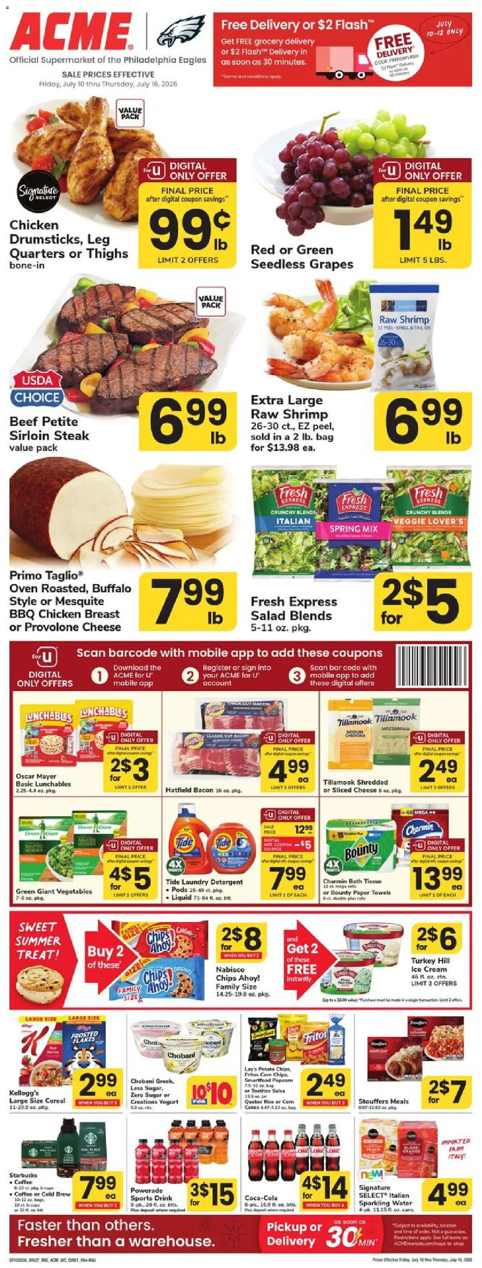 Acme Weekly Ad - valid from 07/10/2026 | Page: 1 | Products: Wc, Yogurt, Chips, Oven