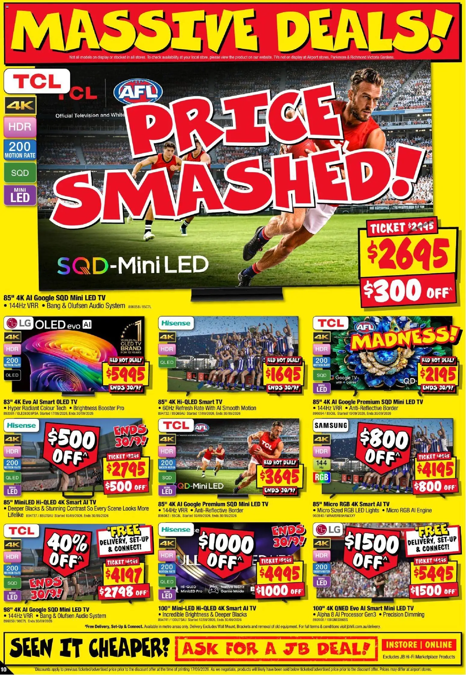 JB Hi-Fi catalogue - valid from 24/09/2026 | Page: 10 | Products: Tv, Television, Audio, Smart tv