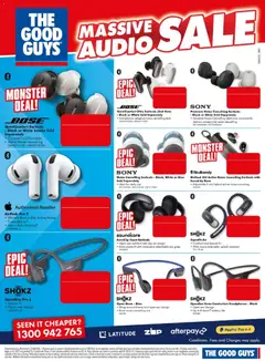 Preview of The Good Guys catalogue Massive audio Sale - valid from 27/08/2026 | Page: 4 | Products: Battery, Water, Audio, Iphone