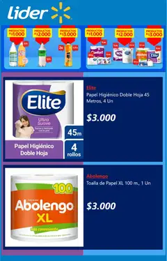 Lider Ofertas válido desde el 15.06.2026 | Página: 2 | Productos: Toalla, Papel higiénico