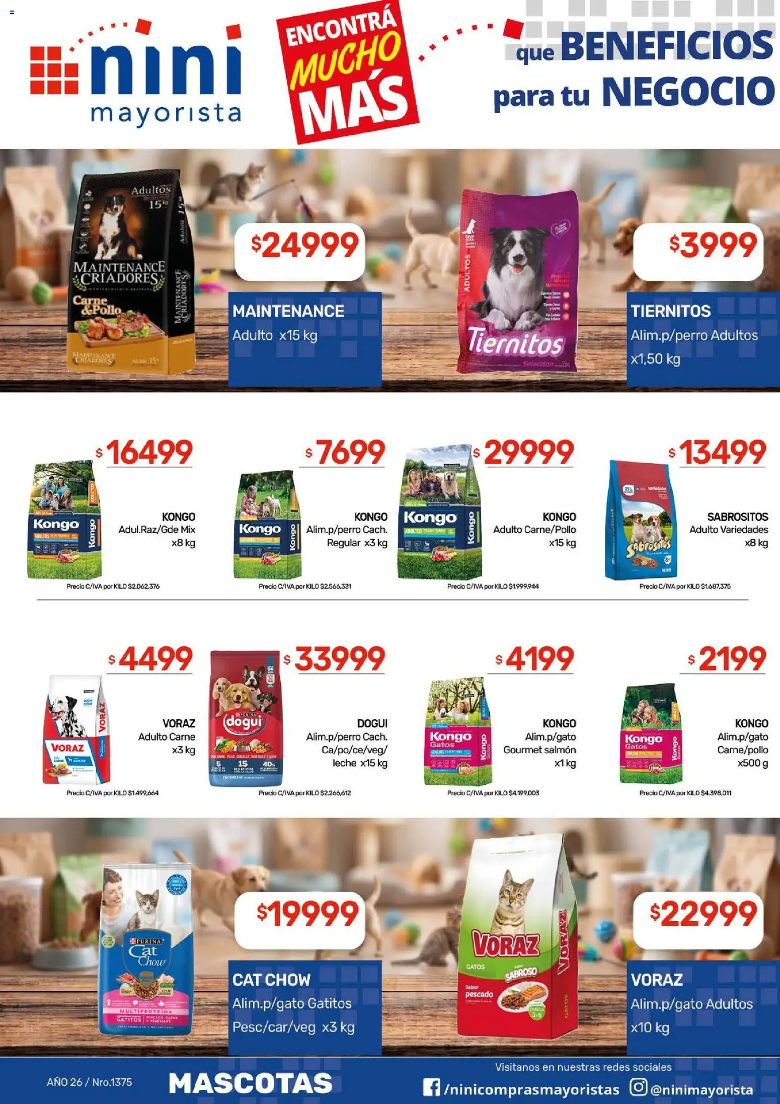 NINI Mayorista catálogo │ válido desde el 31/08/2026 | Página: 45 | Productos: Salmón, Pescado, Carne, Leche