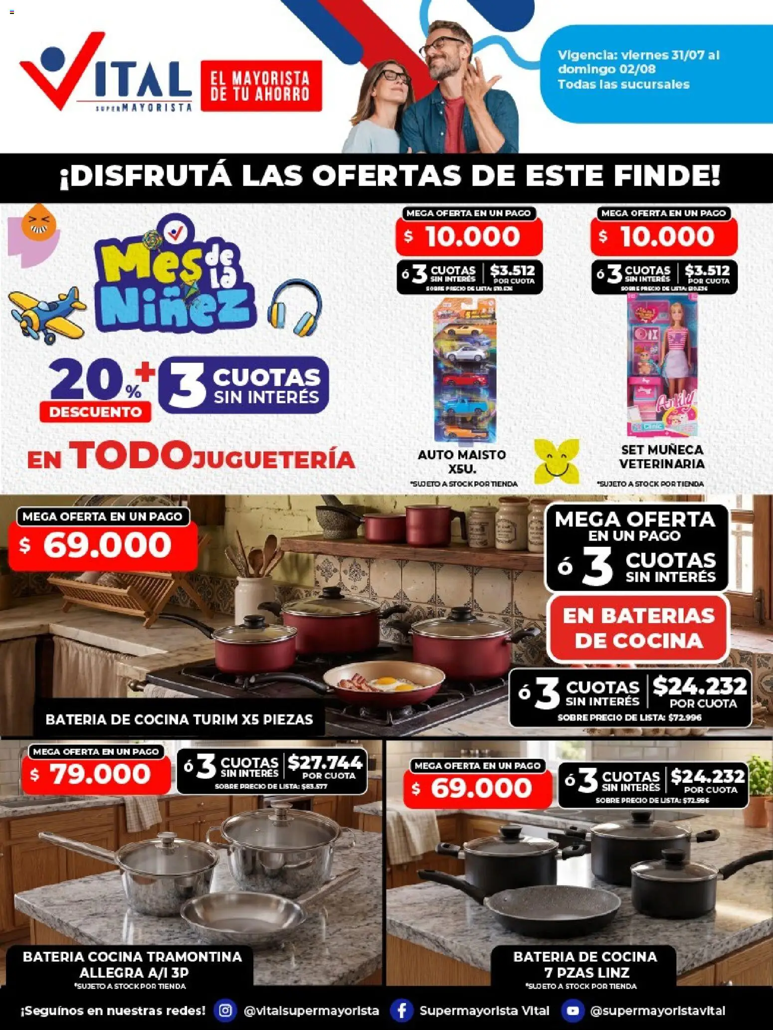 Vital - Ofertas fin BAHIA BLANCA │ válido desde el 31/07/2026 | Página: 3 | Productos: Cocina, Sobre, Batería