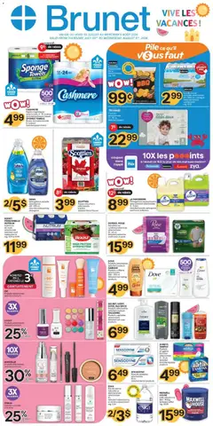 Preview of Brunet weekly flyer / circulaire from shop Brunet valid from Jul 30, 2026