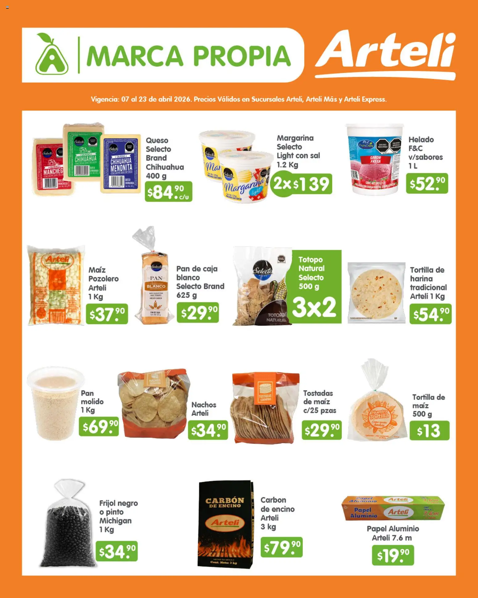Nuevas ofertas de Arteli válidas en toda la República Mexicana desde el 07.04.2026. ¡Encuentra las mejores ofertas en Arteli folleto Quincenal! | Página: 2 | Productos: Fresa, Sal, Margarina, Caja