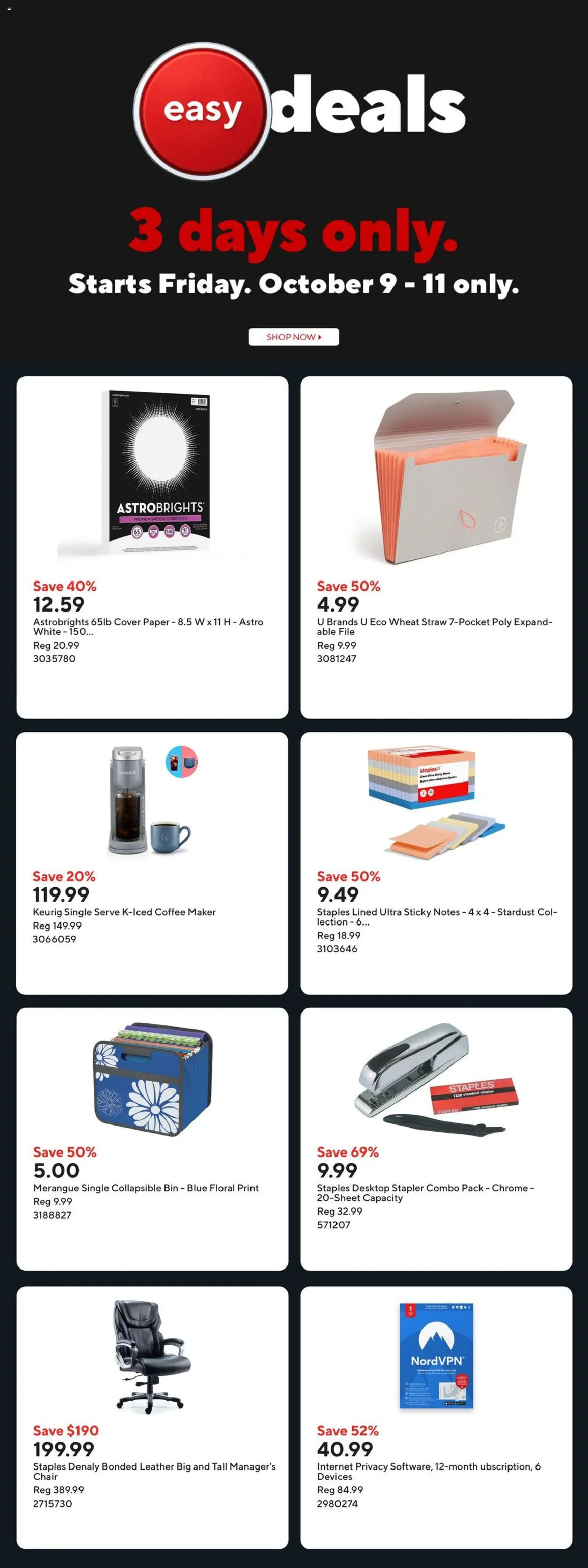 Staples flyer valid from Oct 9, 2026 | Page: 2