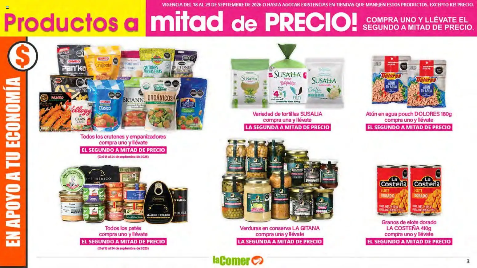 Nuevas ofertas de La Comer válidas en toda la República Mexicana desde el 18/09/2026. ¡Encuentra las mejores ofertas en La Comer folleto! | Página: 3