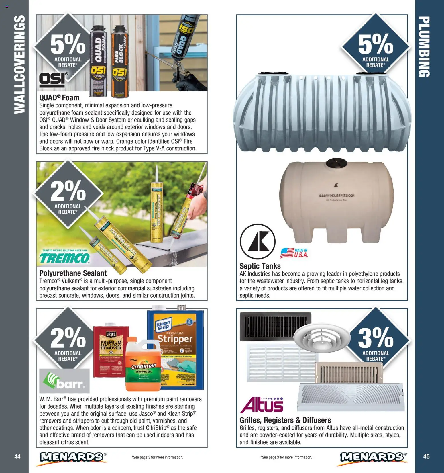 Menards Contractor Catalog - valid from 01/01/2026 | Page: 23 | Products: Sealant, Doors, Water, Foam