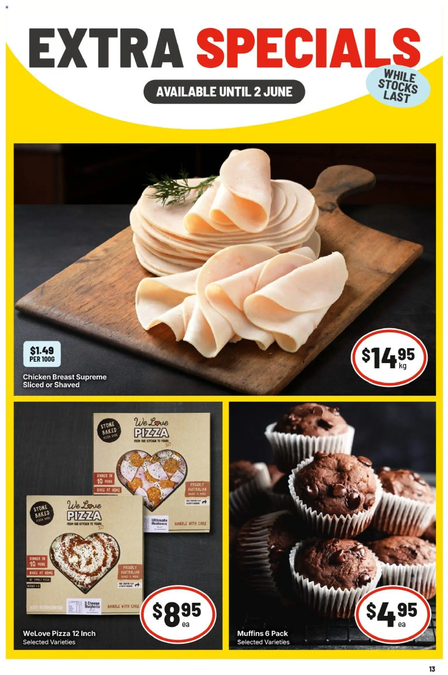 IGA catalogue - valid from 20.05.2026 | Page: 16 | Products: Cheese, Pizza, Chicken, Muffins