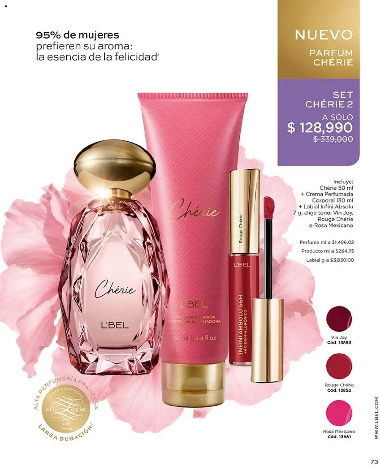 L'Bel revista - valida desde el 07/08/2026 | Página: 73 | Productos: Crema, Perfume