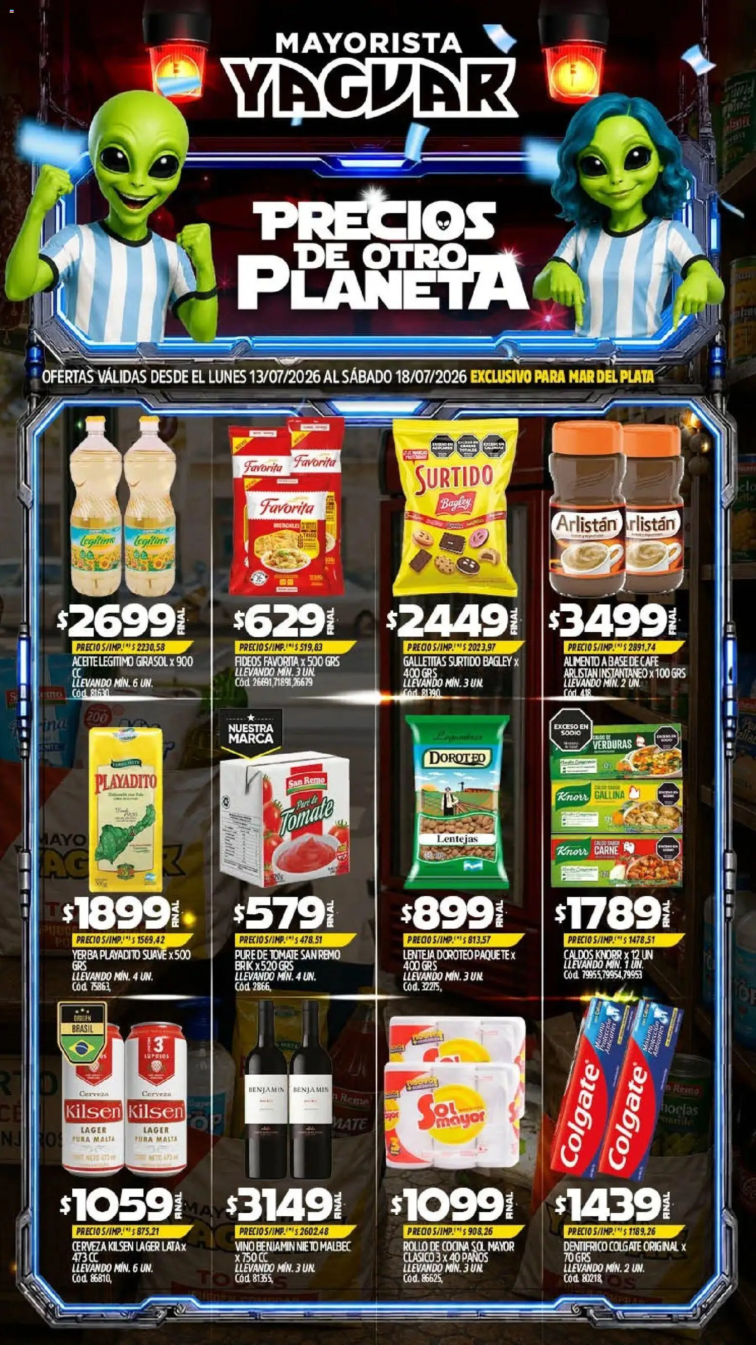 Yaguar - Oferta Semanal Mar del Plata │ válido desde el 13/07/2026 | Página: 1