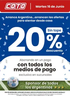 Vista previa Coto - Descuento Sucursales válido desde el 16.06.2026