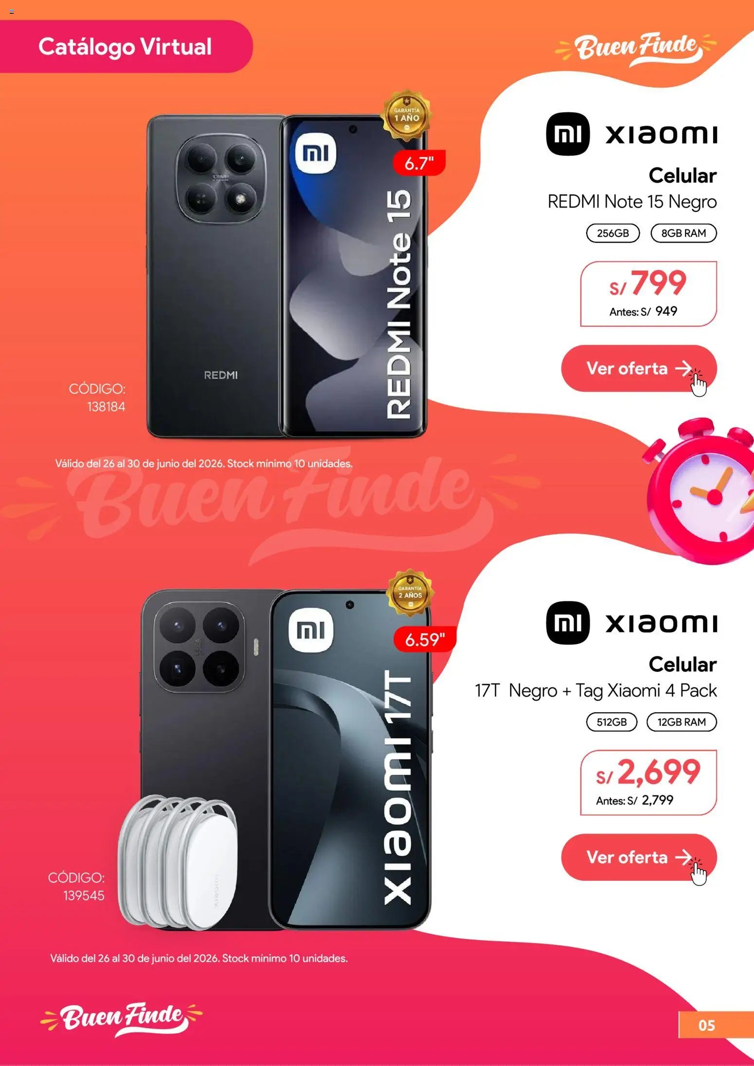 Catálogo Hiraoka válido desde 26/06/2026 | Página: 6 | Productos: Celular