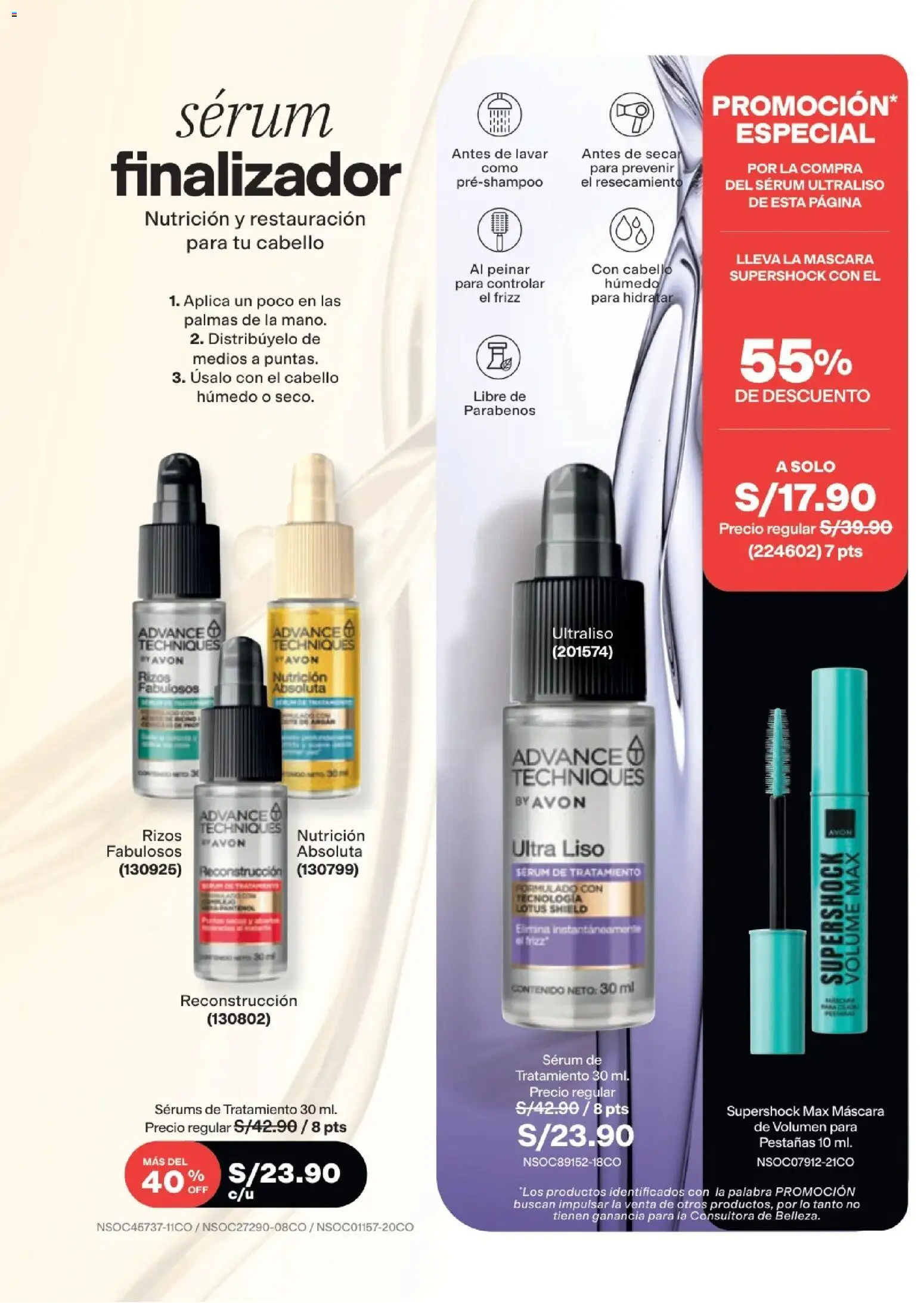Catálogo Avon válido desde 29/08/2026 | Página: 166 | Productos: Máscara