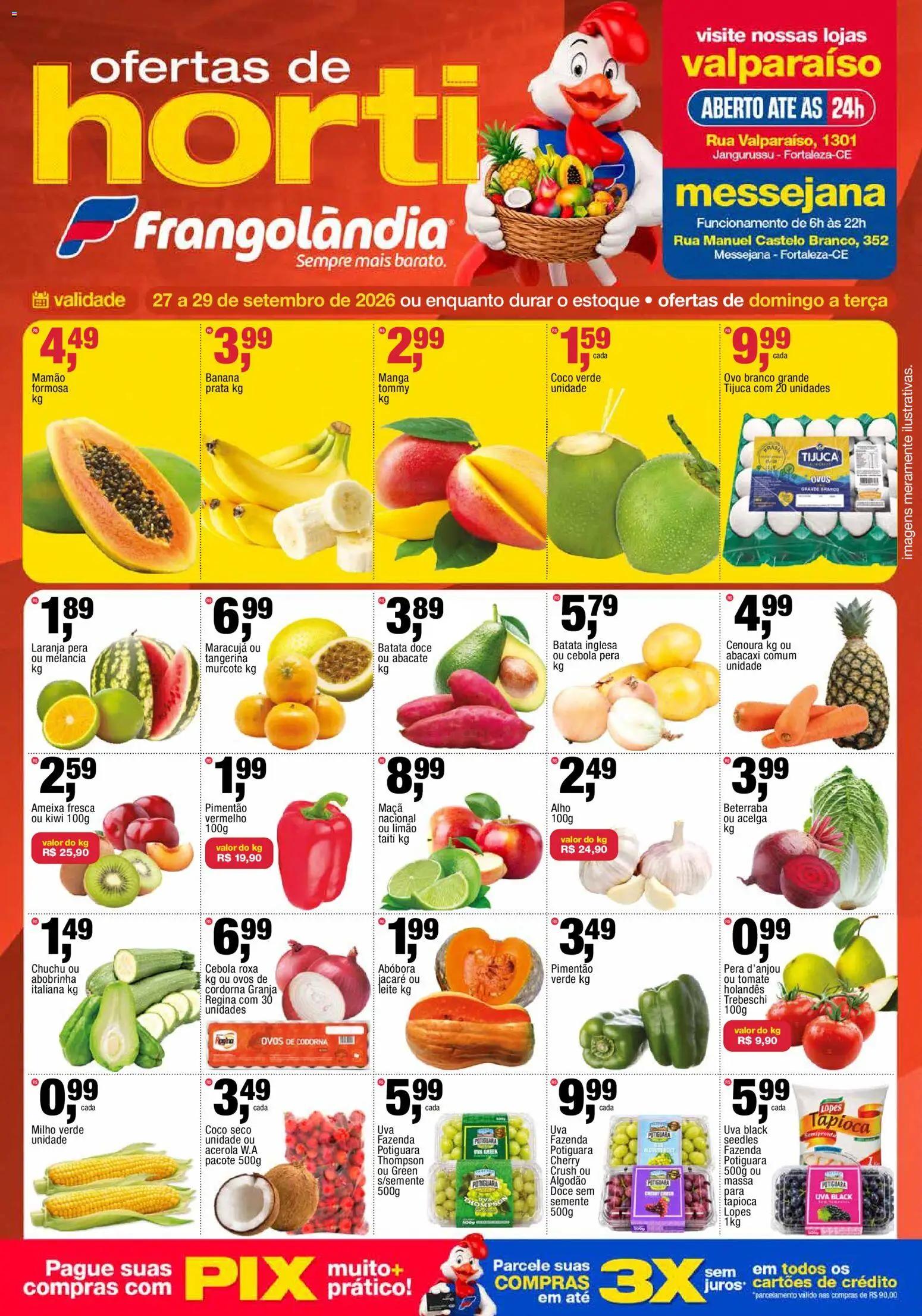 Frangolândia Folheto - válido de 27/09/2026 | Página: 1 | Produtos: Abóbora, Beterraba, Pimentão, Abacate