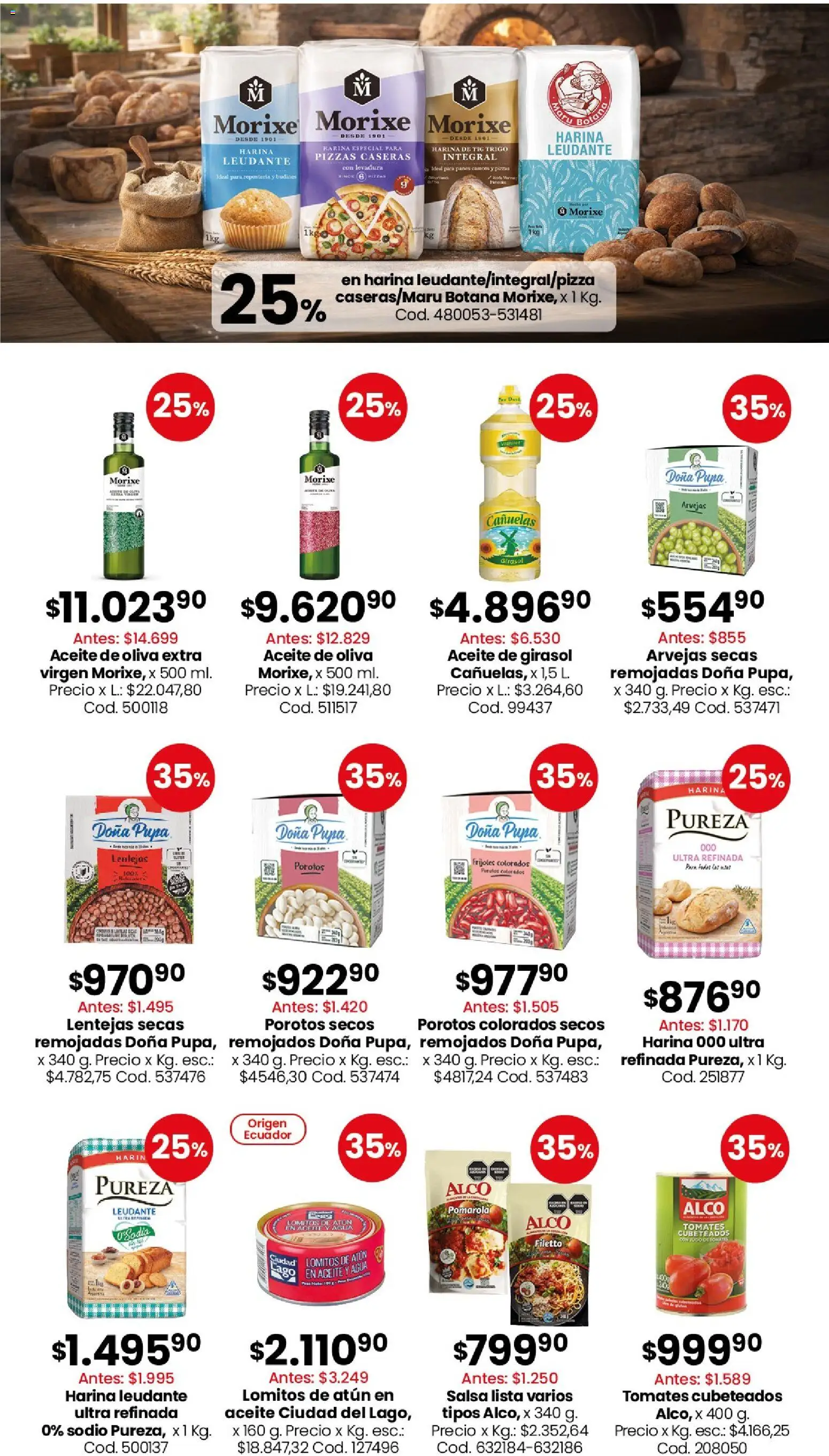 Coto -Almacén Ly bebidas │ válido desde el 03/08/2026 | Página: 4 | Productos: Harina, Oliva, Agua, Tomates