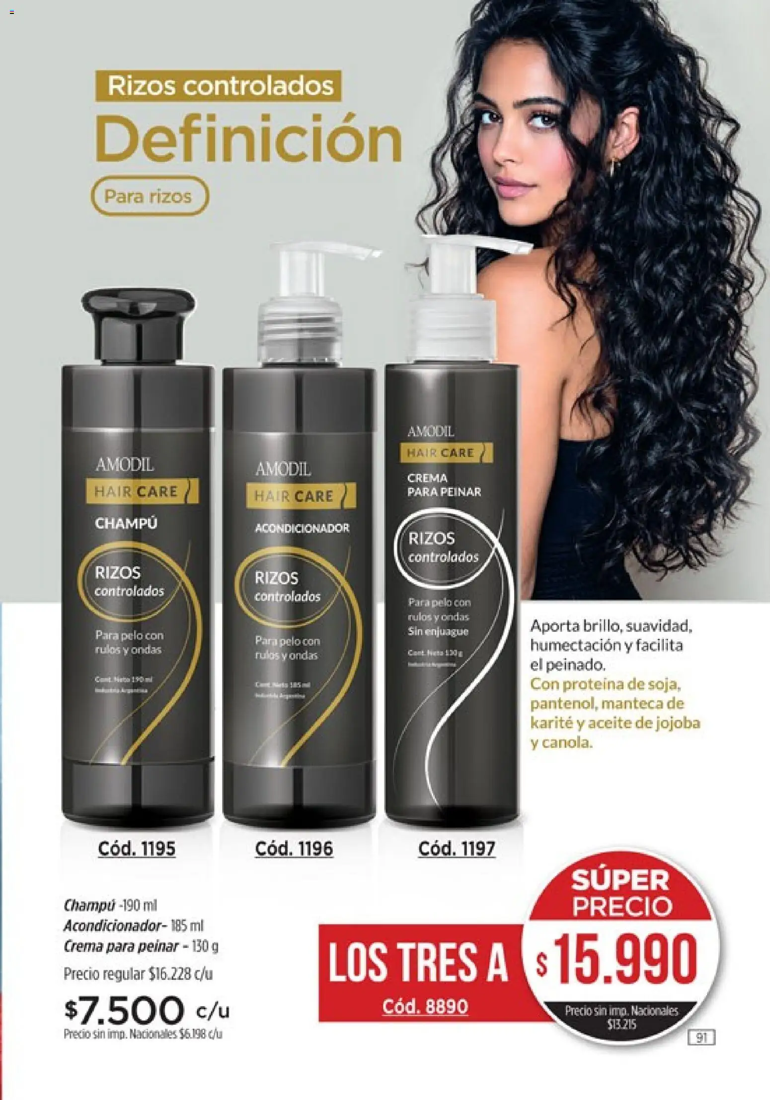 Catálogo Amodil Campaña 14 │ válido desde el 07/08/2026 | Página: 91 | Productos: Aceite, Champú, Acondicionador, Proteína