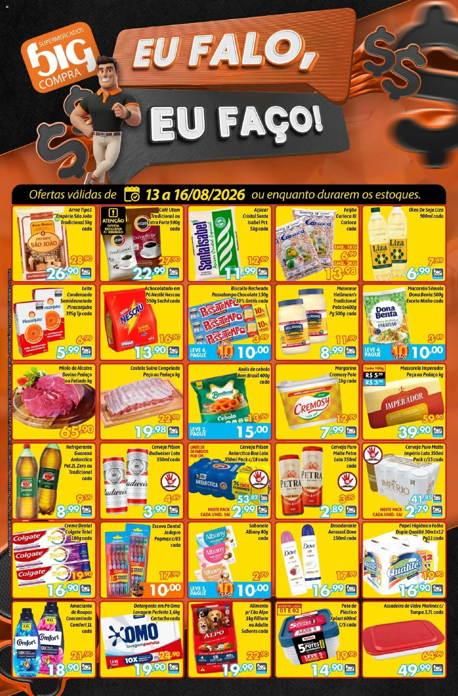 Big Compra Folheto - válido de 13/08/2026 | Página: 1 | Produtos: Açúcar, Dove, Leite condensado, Margarina