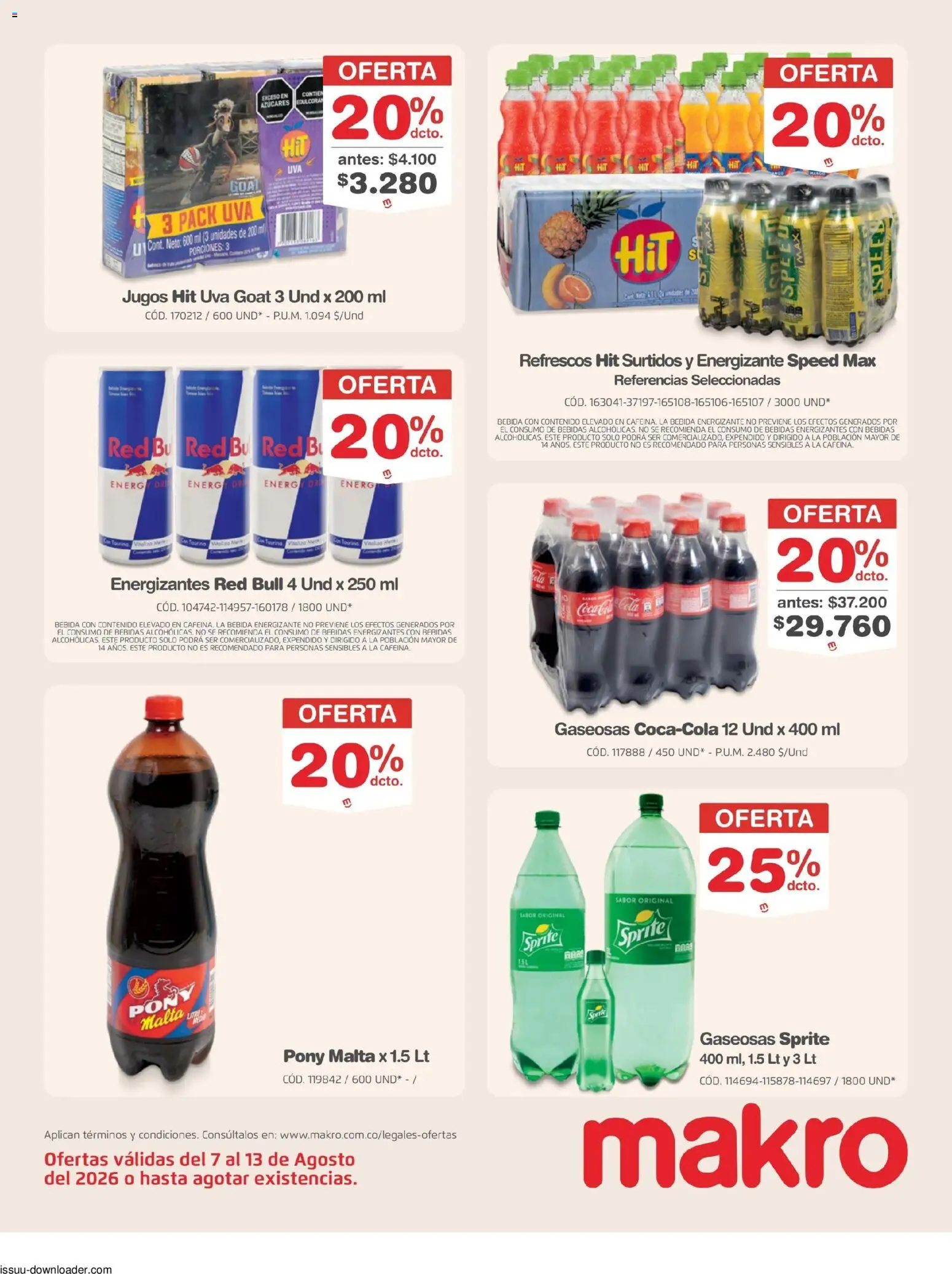 Makro revista - valida desde el 07/08/2026 | Página: 15 | Productos: Bebidas, Uva