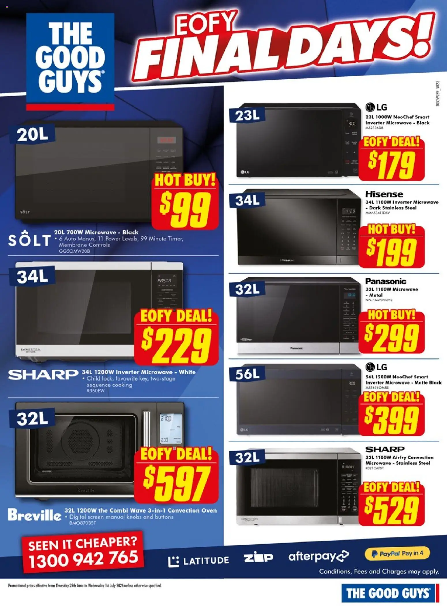 The Good Guys catalogue - valid from 25/06/2026 | Page: 18 | Products: Digital, Oven, Microwave, Screen