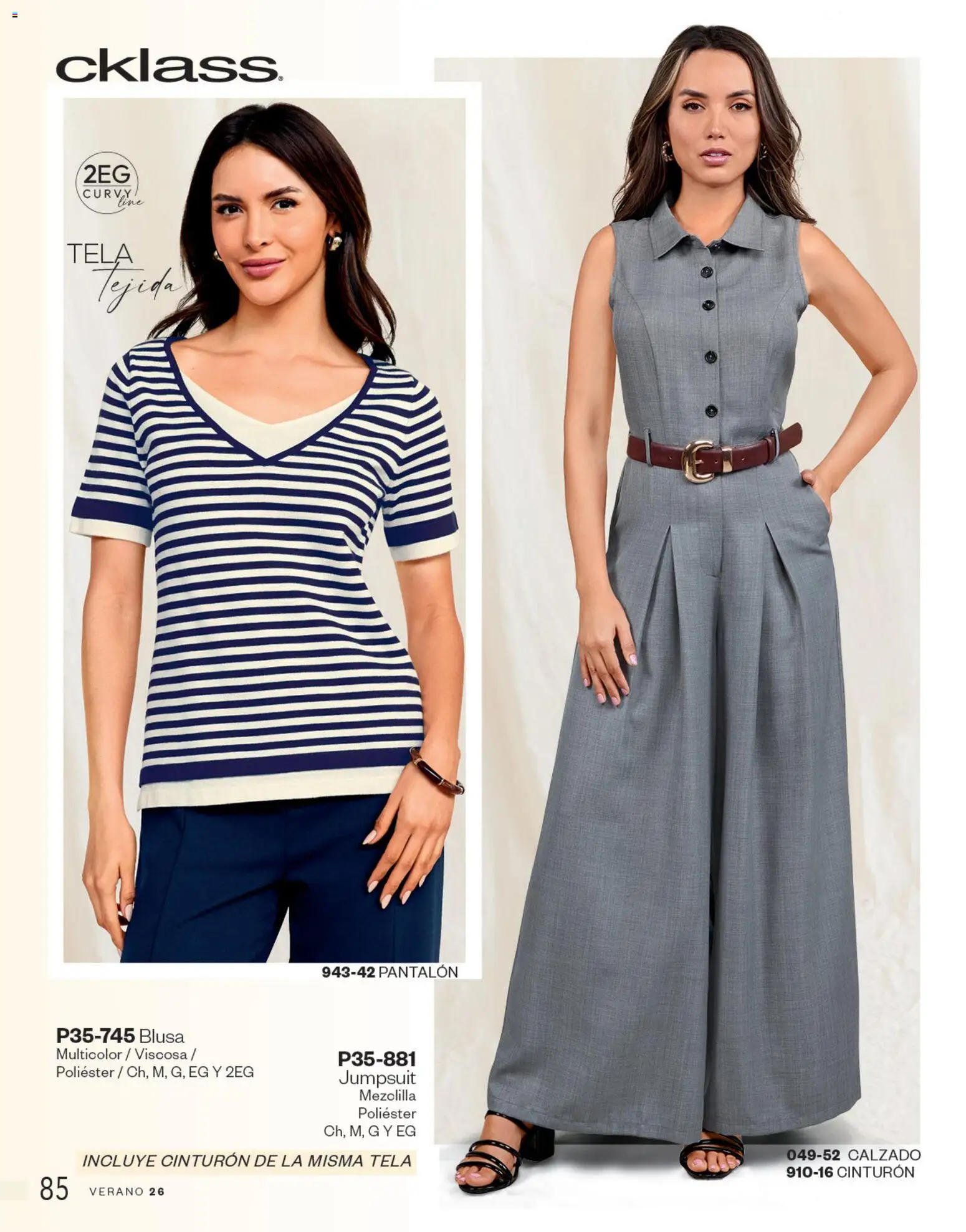 Nuevas ofertas de Cklass válidas en toda la República Mexicana desde el 05.03.2026. ¡Encuentra las mejores ofertas en Cklass catálogo Complemento Verano Ropa! | Página: 86 | Productos: Blusa, Cinturón