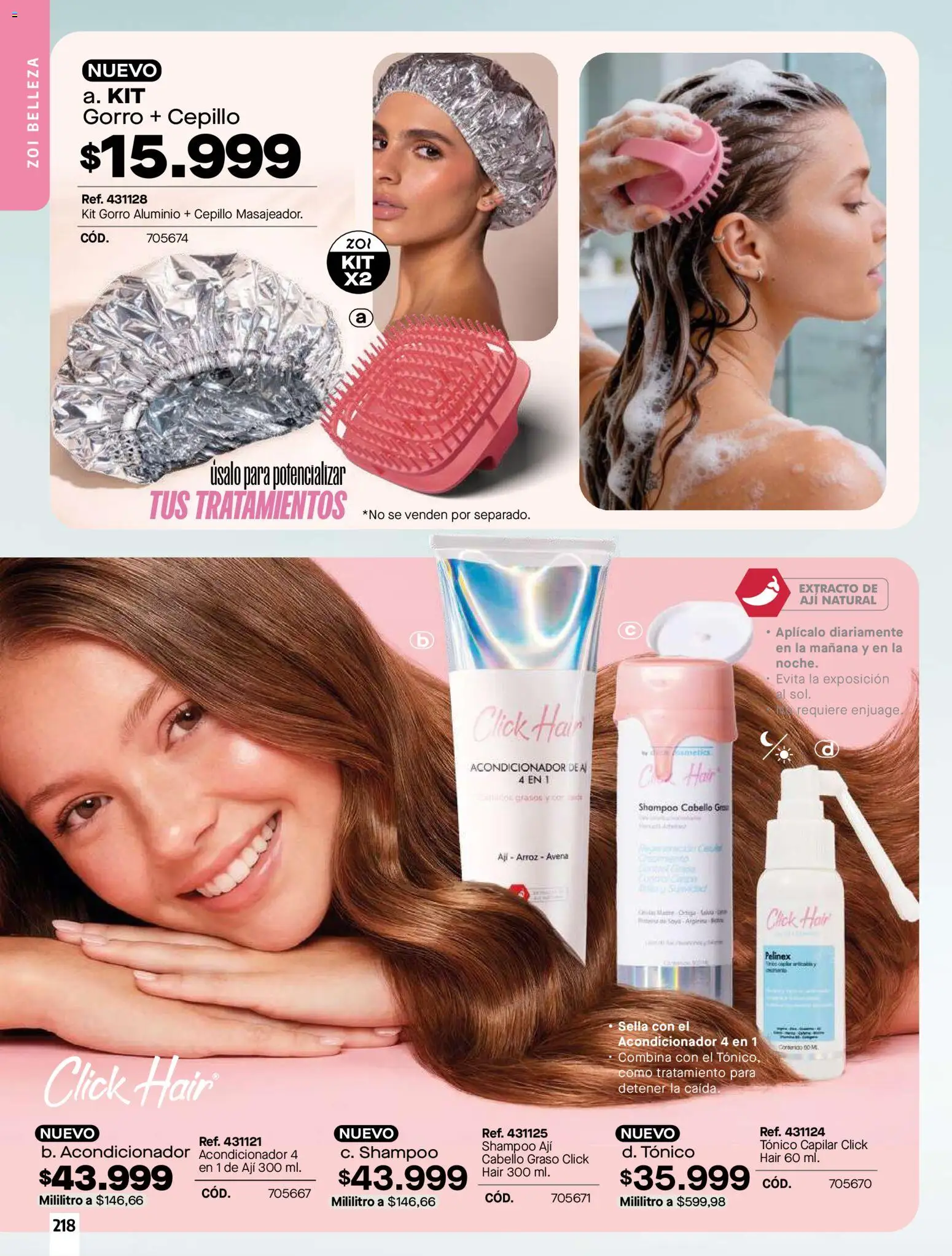 Carmel revista - valida desde el 01/04/2026 | Página: 218 | Productos: Arroz, Aji, Cepillo, Acondicionador