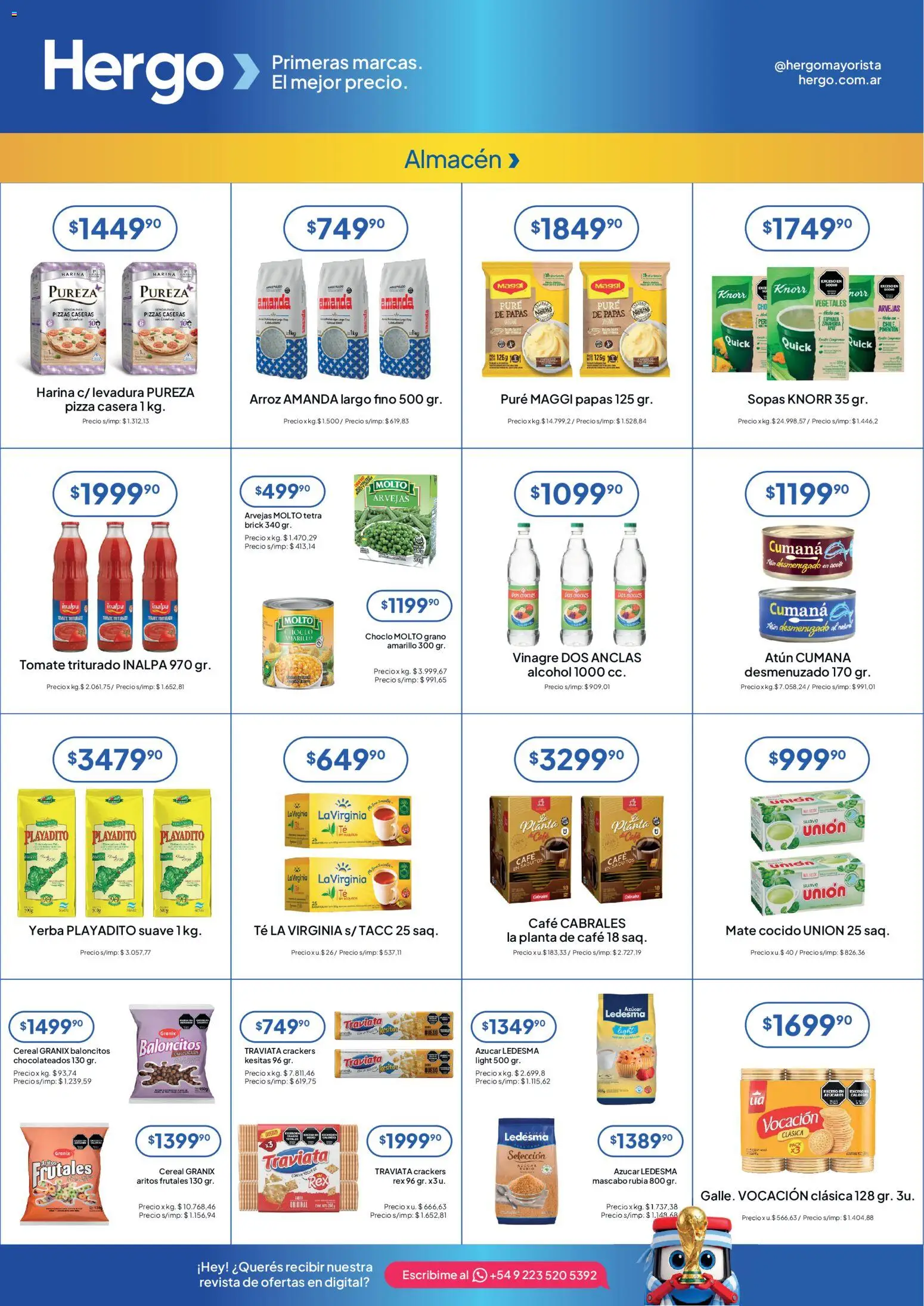 Hergo catálogo │ válido desde el 01/07/2026 | Página: 2 | Productos: Yerba, Vinagre, Café, Arroz
