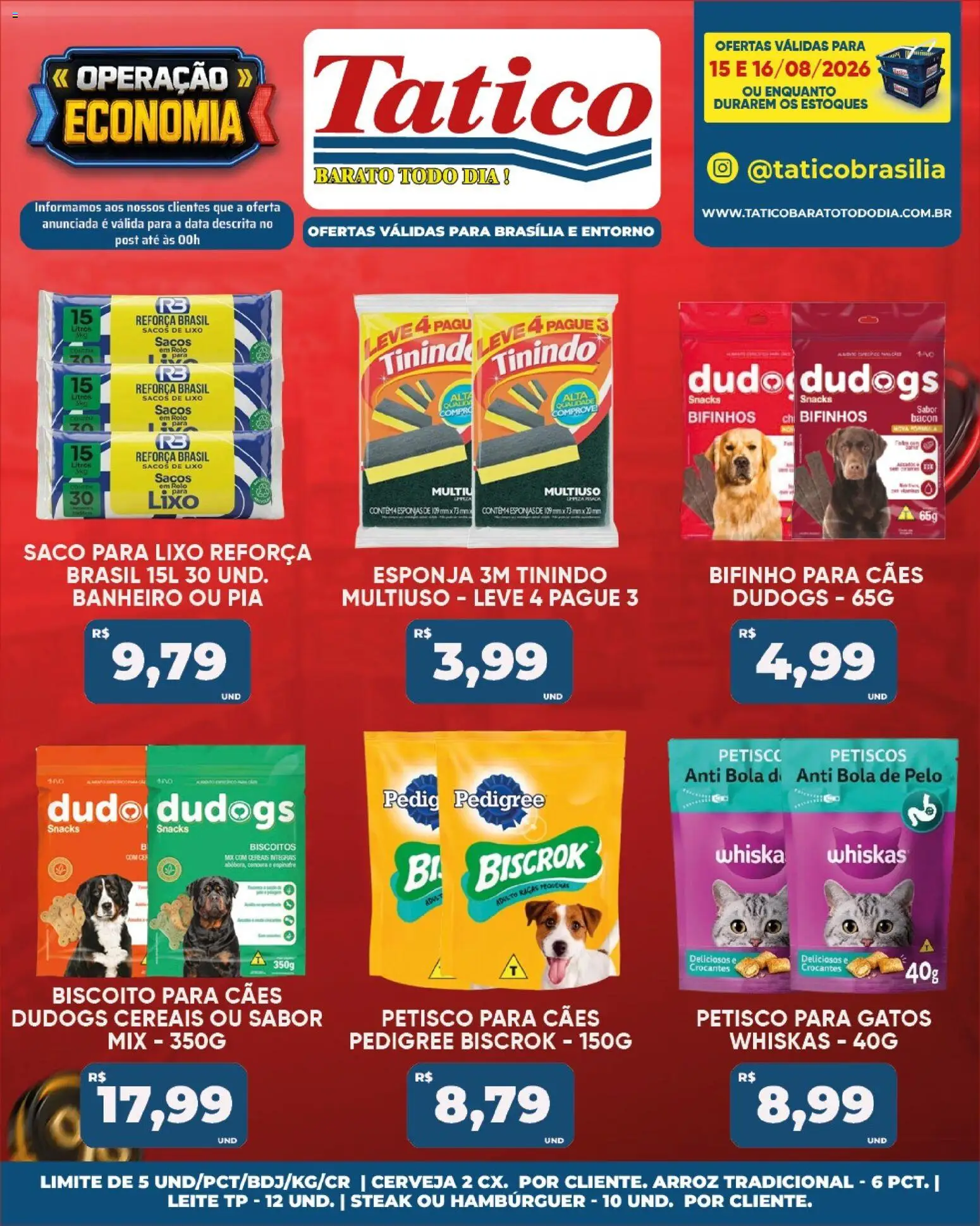 Tatico Folheto - válido de 17/08/2026 | Página: 41 | Produtos: Sacos de lixo, Esponjas, Espinafre, Steak