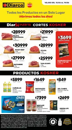 Vista previa Diarco - Ofertas Kosher válido desde el 15.06.2026