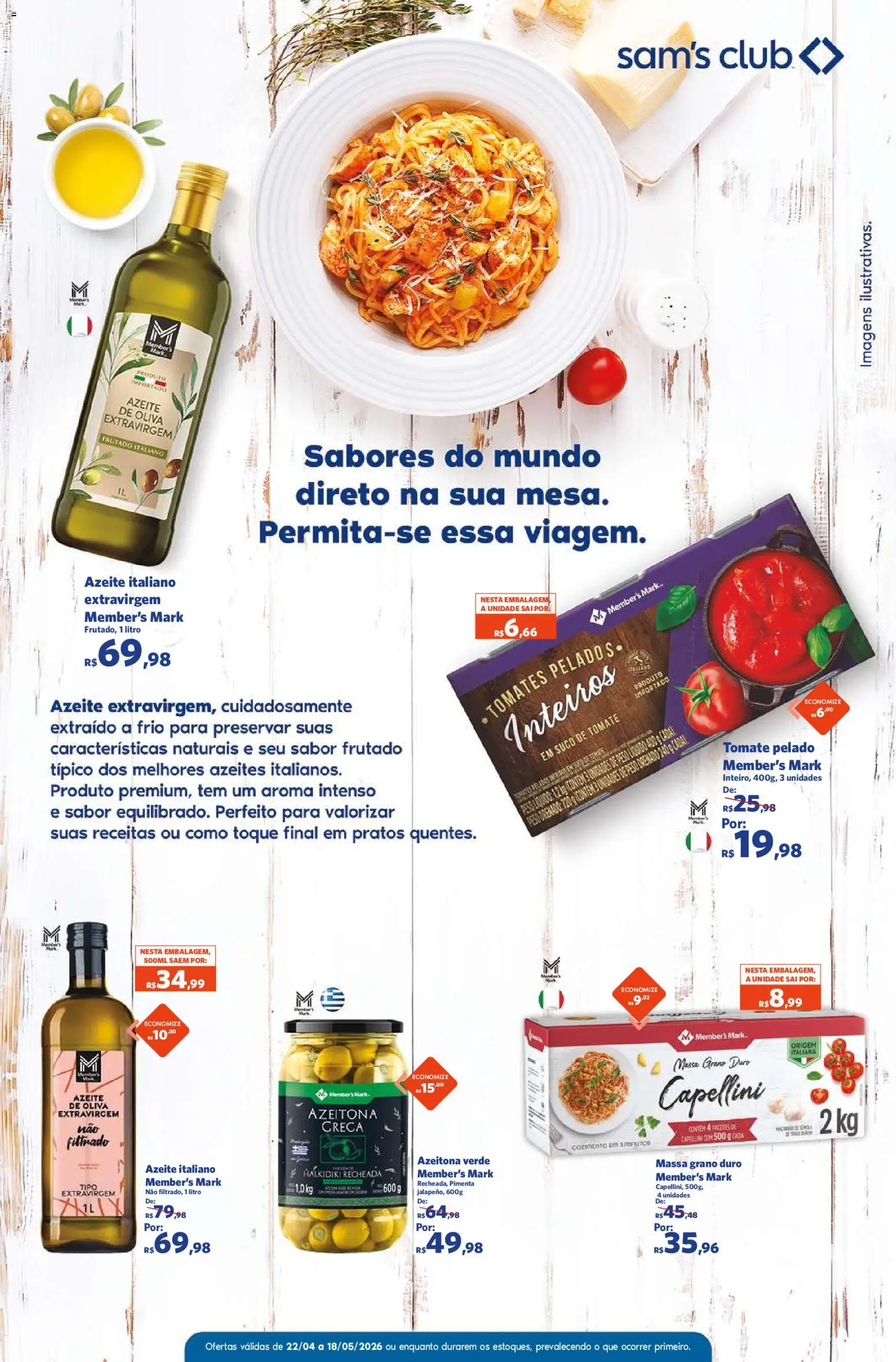 Sam's Club Folheto - válido de 22.04.2026 | Página: 6 | Produtos: Pimenta, Suco, Massa, Azeite