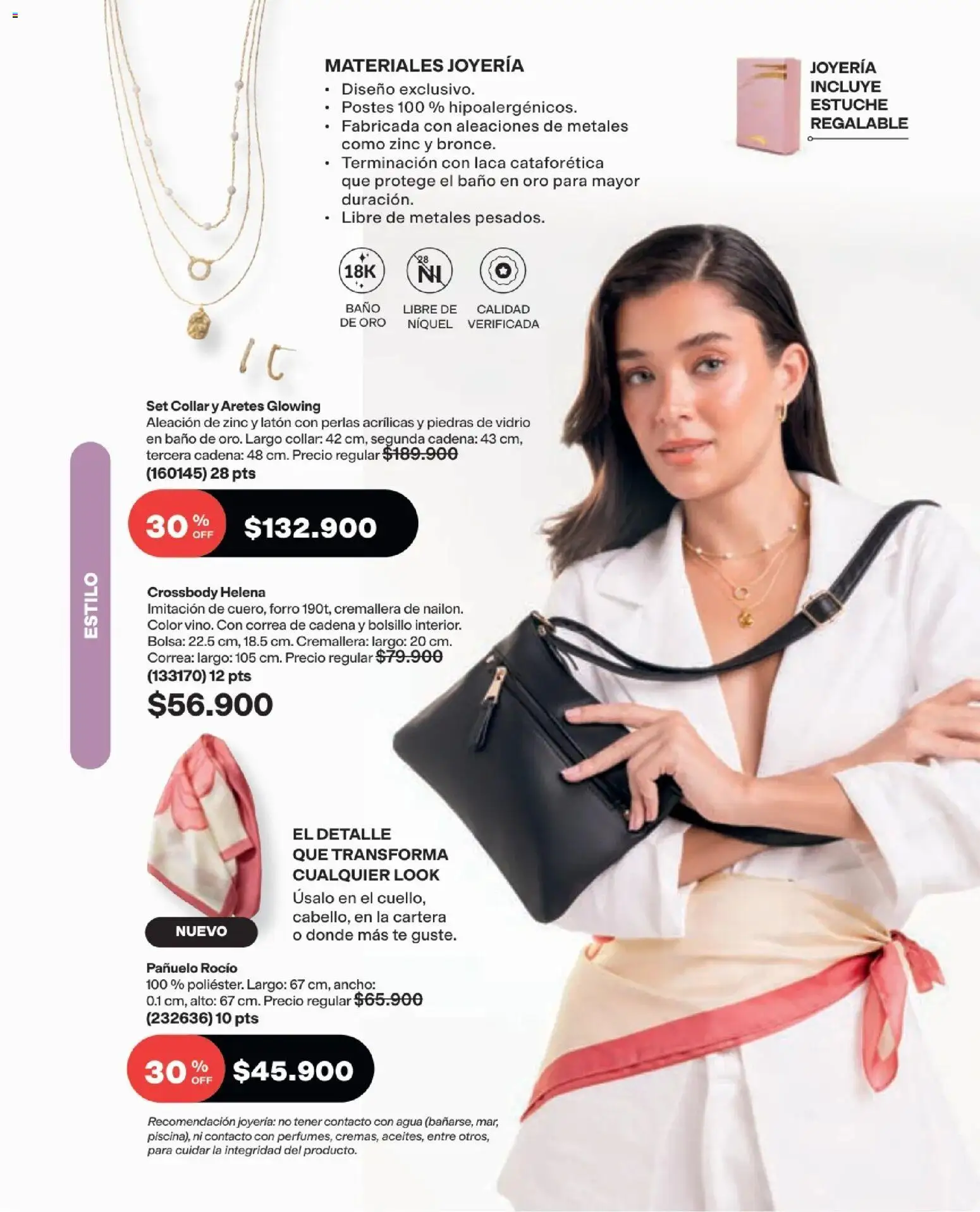 Avon revista - valida desde el 16/08/2026 | Página: 182 | Productos: Estuche, Aretes, Cadena, Collar
