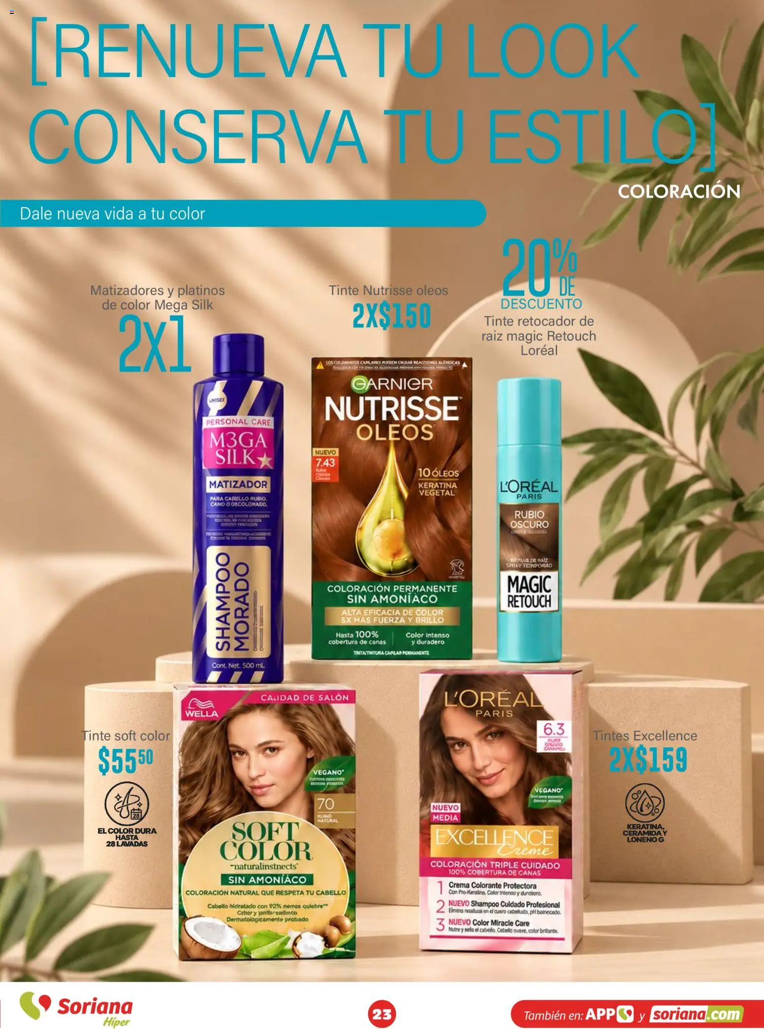 Nuevas ofertas de Soriana válidas en toda la República Mexicana desde el 30/09/2026. ¡Encuentra las mejores ofertas en Soriana Híper - Modo #Glowing! | Página: 23 | Productos: Crema, Brillo, Shampoo