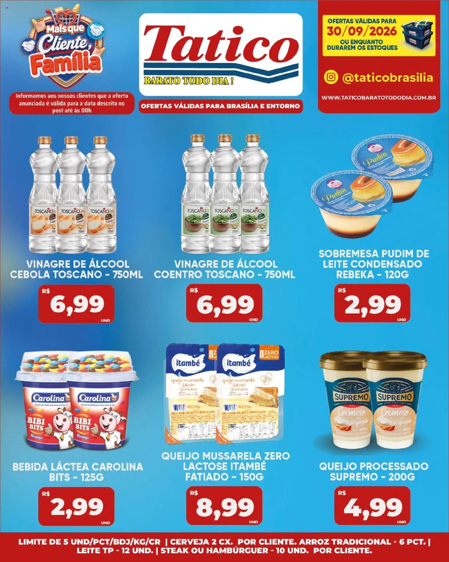 Tatico Folheto - válido de 30/09/2026 | Página: 16 | Produtos: Cebola, Sobremesa, Leite, Bebida