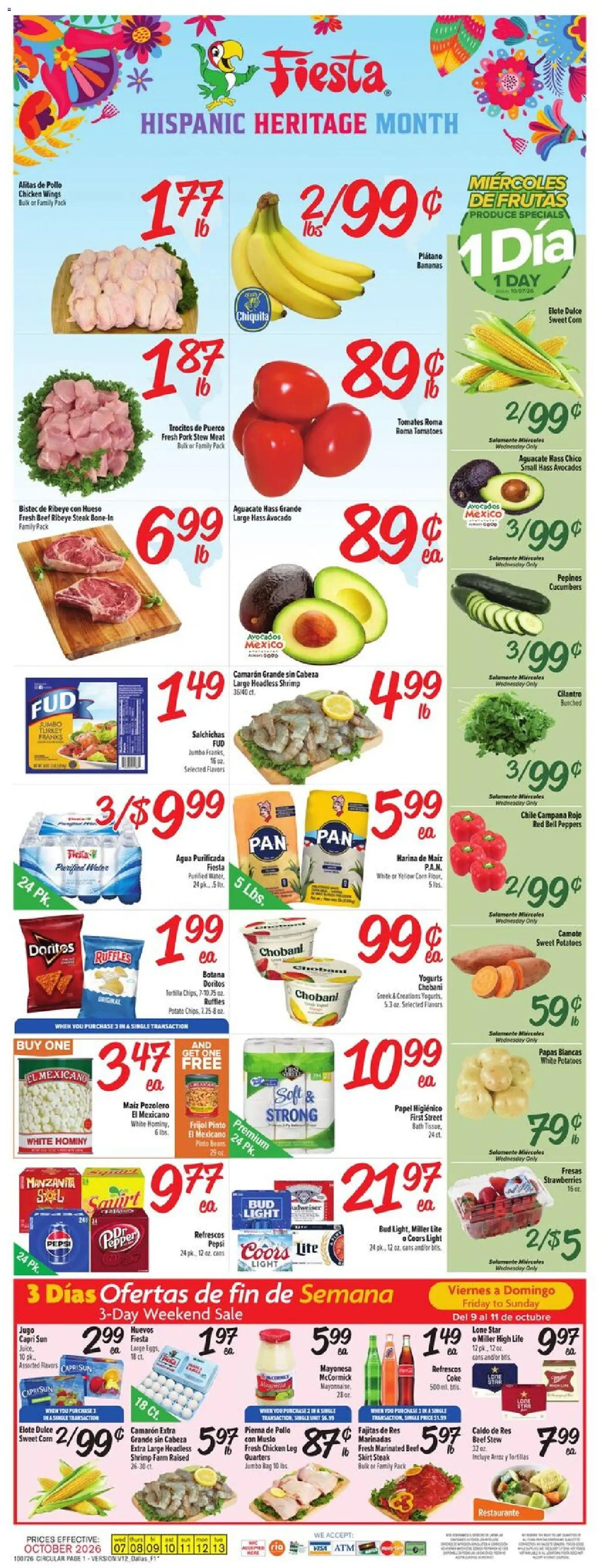 Fiesta Mart Weekly Ad - valid from 10/07/2026 | Page: 1