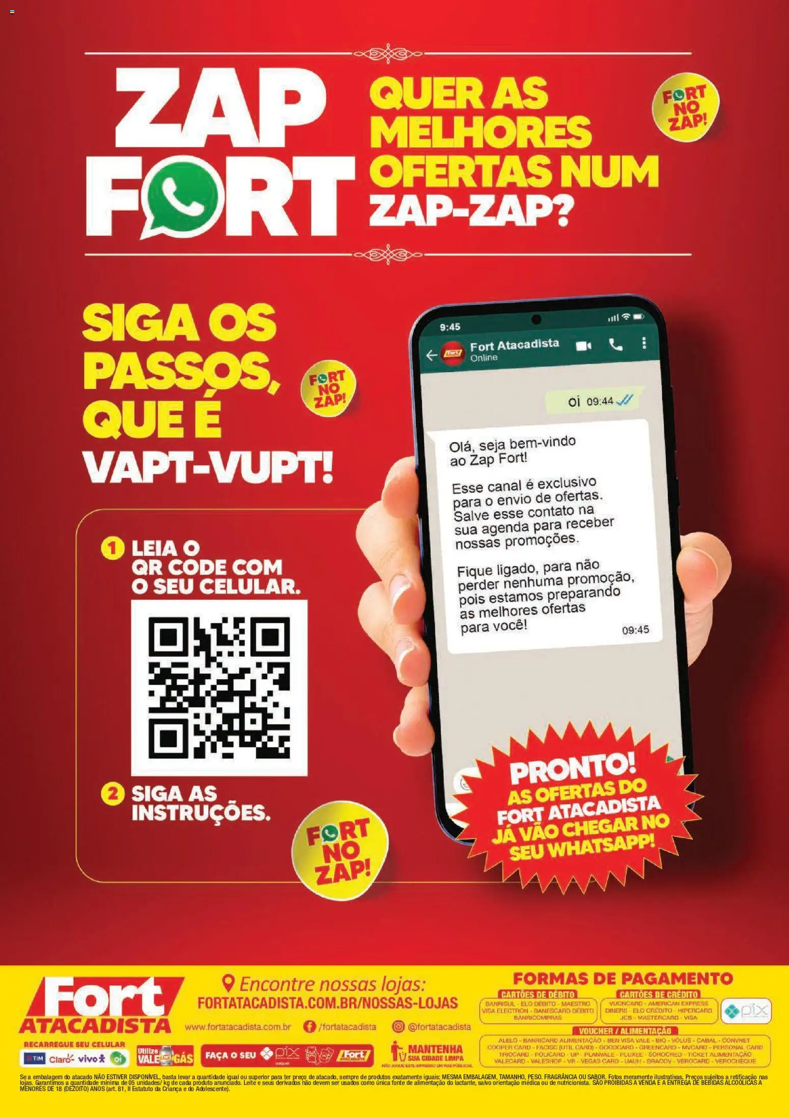 Fort Atacadista Folheto - válido de 18/09/2026 | Página: 2 | Produtos: Celular, Fragrância, Leite, Faca