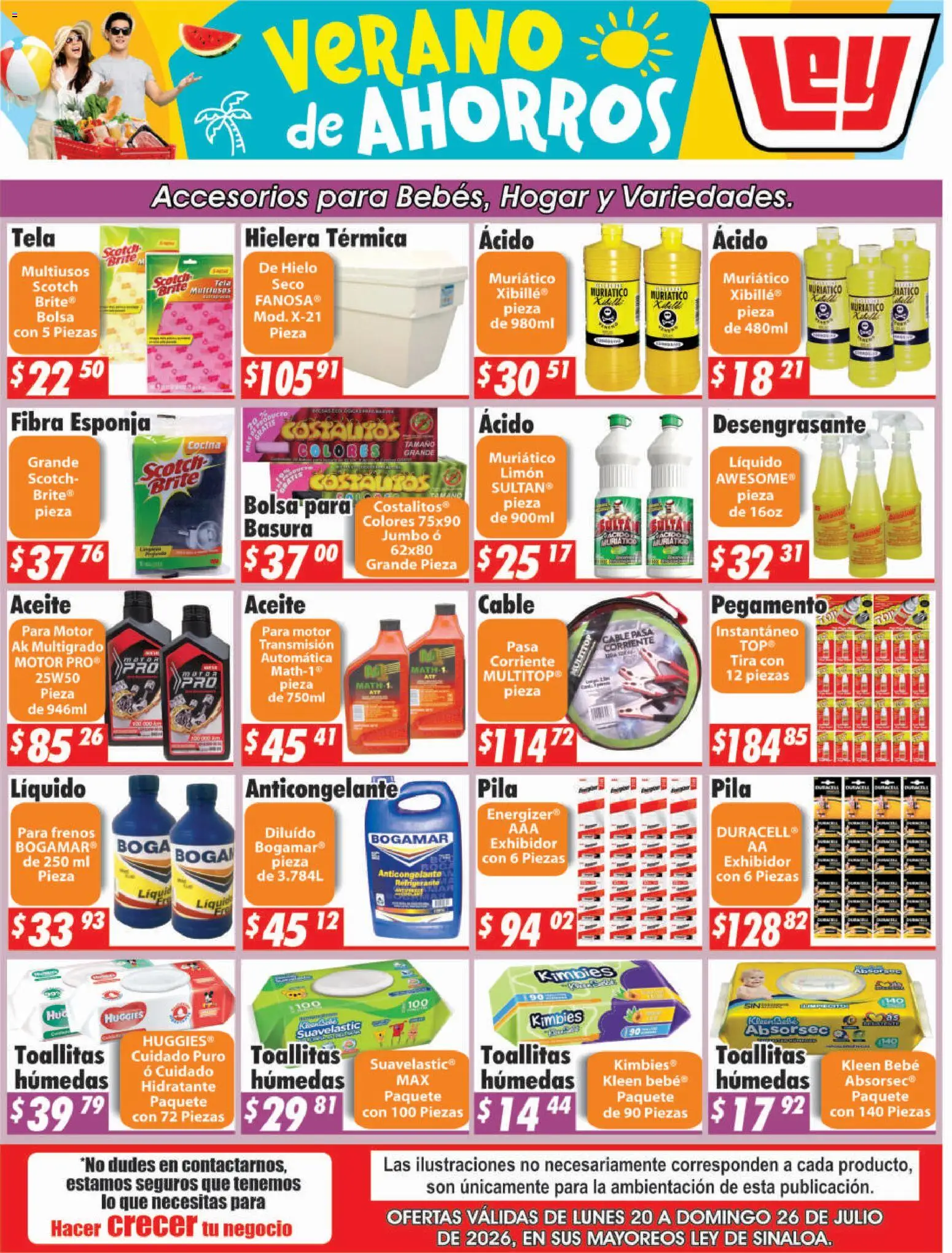 Nuevas ofertas de Casa Ley válidas en toda la República Mexicana desde el 20/07/2026. ¡Encuentra las mejores ofertas en Casa Ley folleto Sinaloa! | Página: 3 | Productos: Esponja, Limón, Desengrasante, Pila