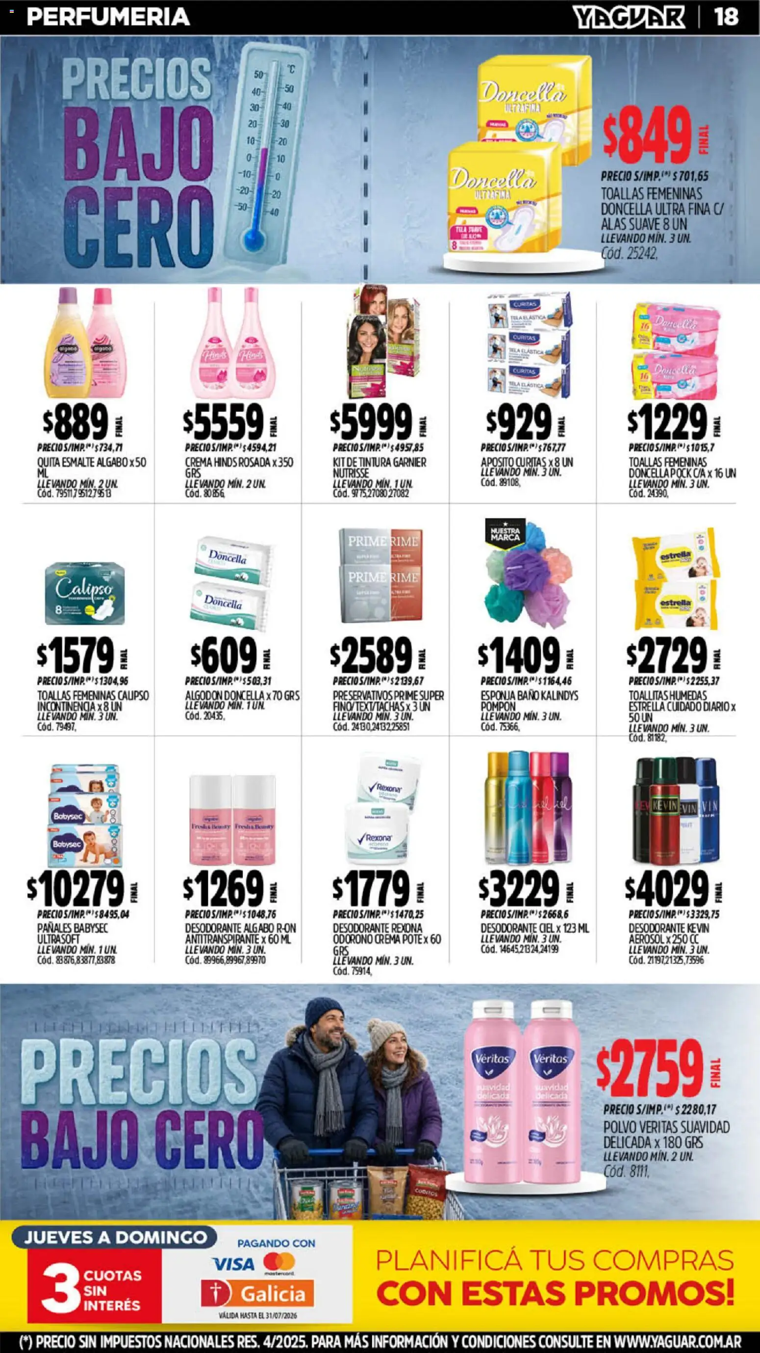 Yaguar - Oferta Semanal Parque Chacabuco │ válido desde el 20/07/2026 | Página: 18 | Productos: Baño, Antitranspirante, Preservativos, Pañales