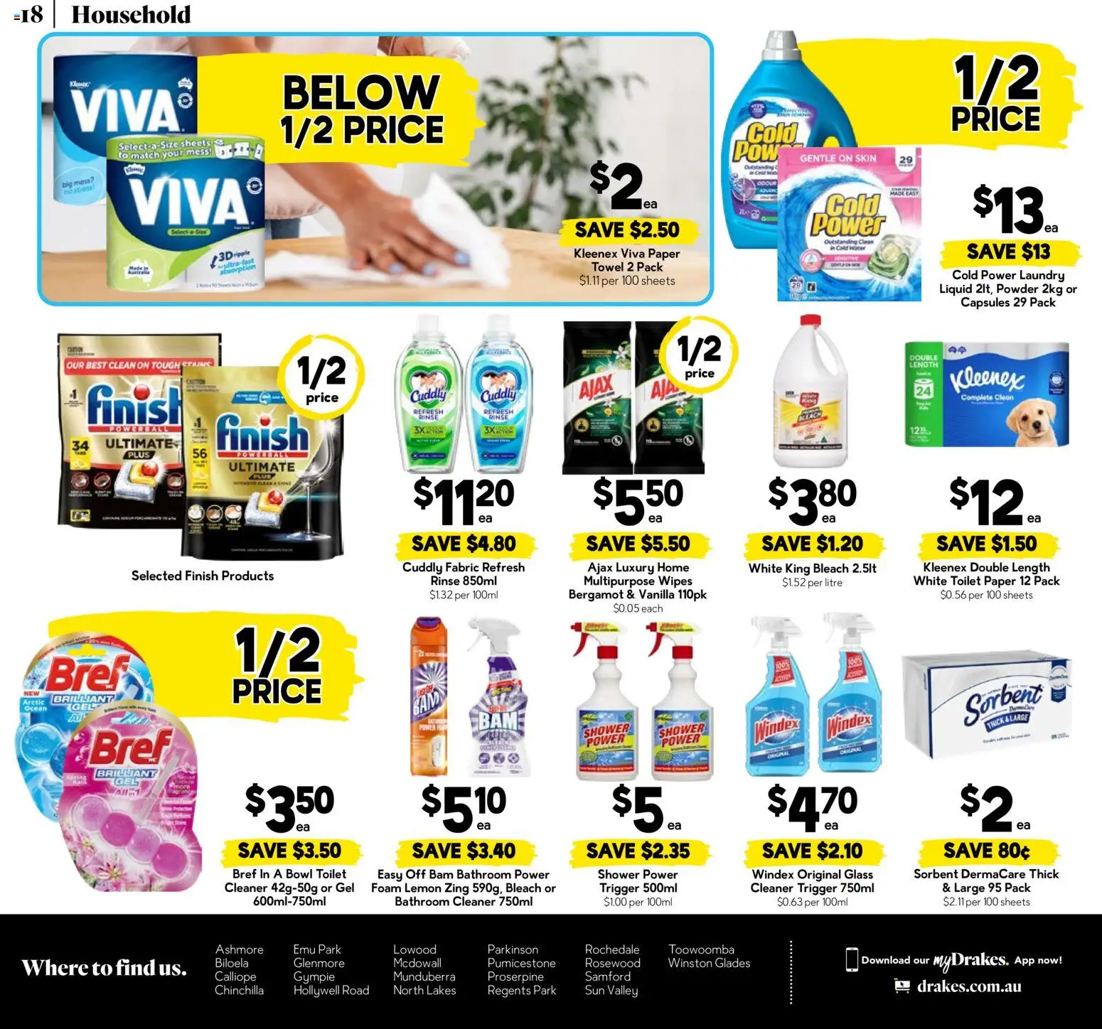 Drakes catalogue - valid from 13.05.2026 | Page: 18 | Products: Cleaner, Water, Multipurpose, Bathroom