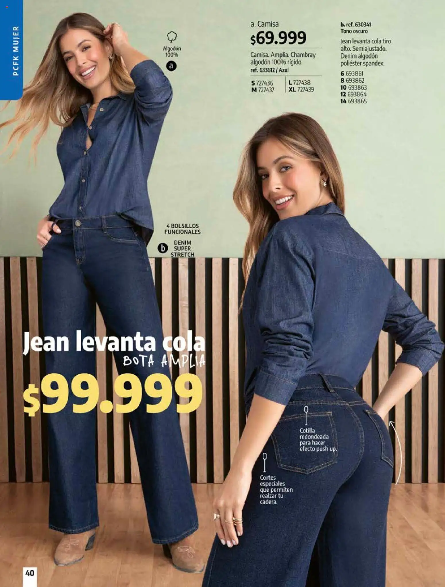 Pacifika revista - valida desde el 18/10/2026 | Página: 40 | Productos: Algodón, Bolsillos, Jean, Camisa