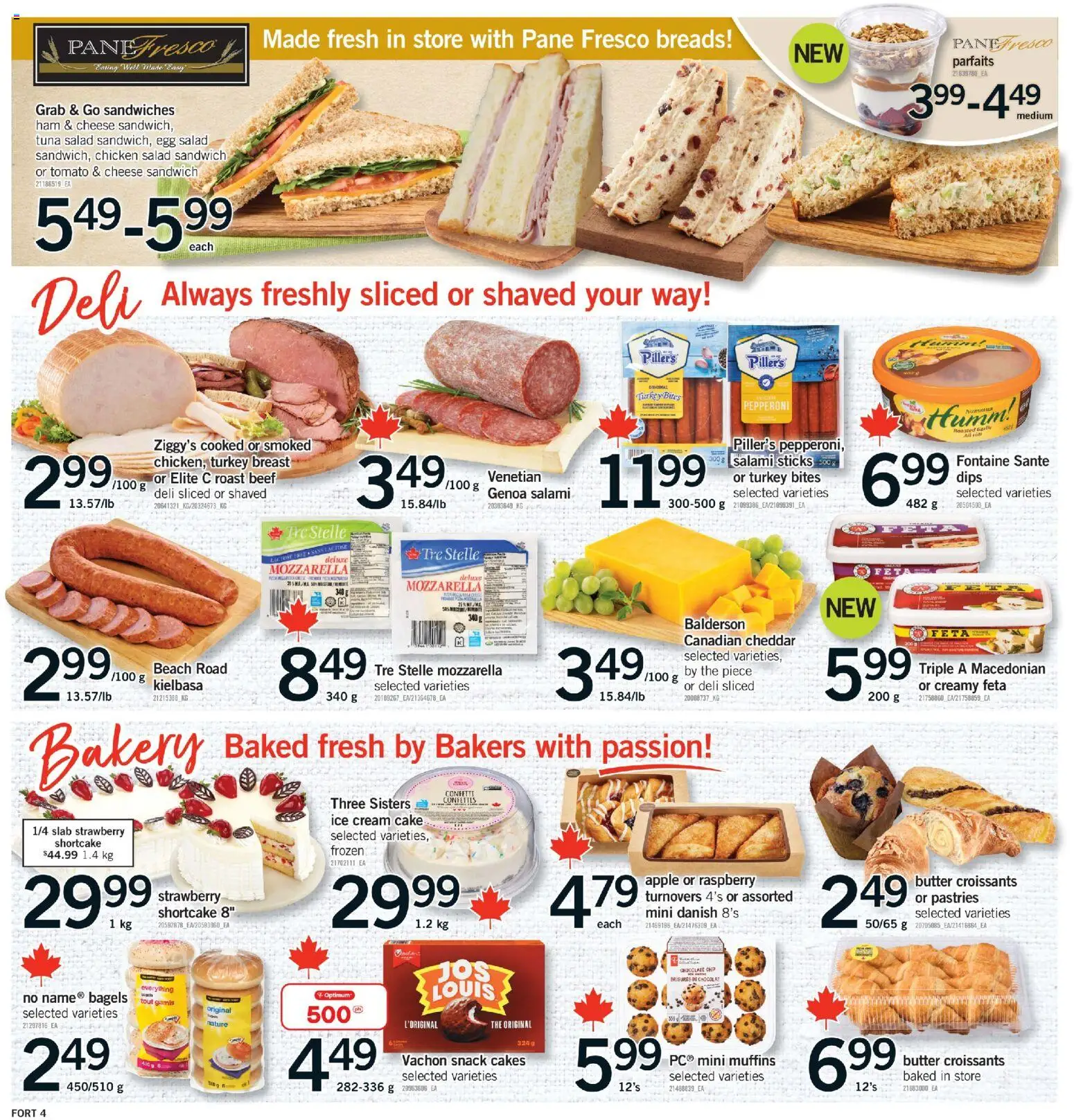 Fortinos flyer valid from Sep 3, 2026 | Page: 5 | Products: Tomato, Turkey breast, Cake, Cheese
