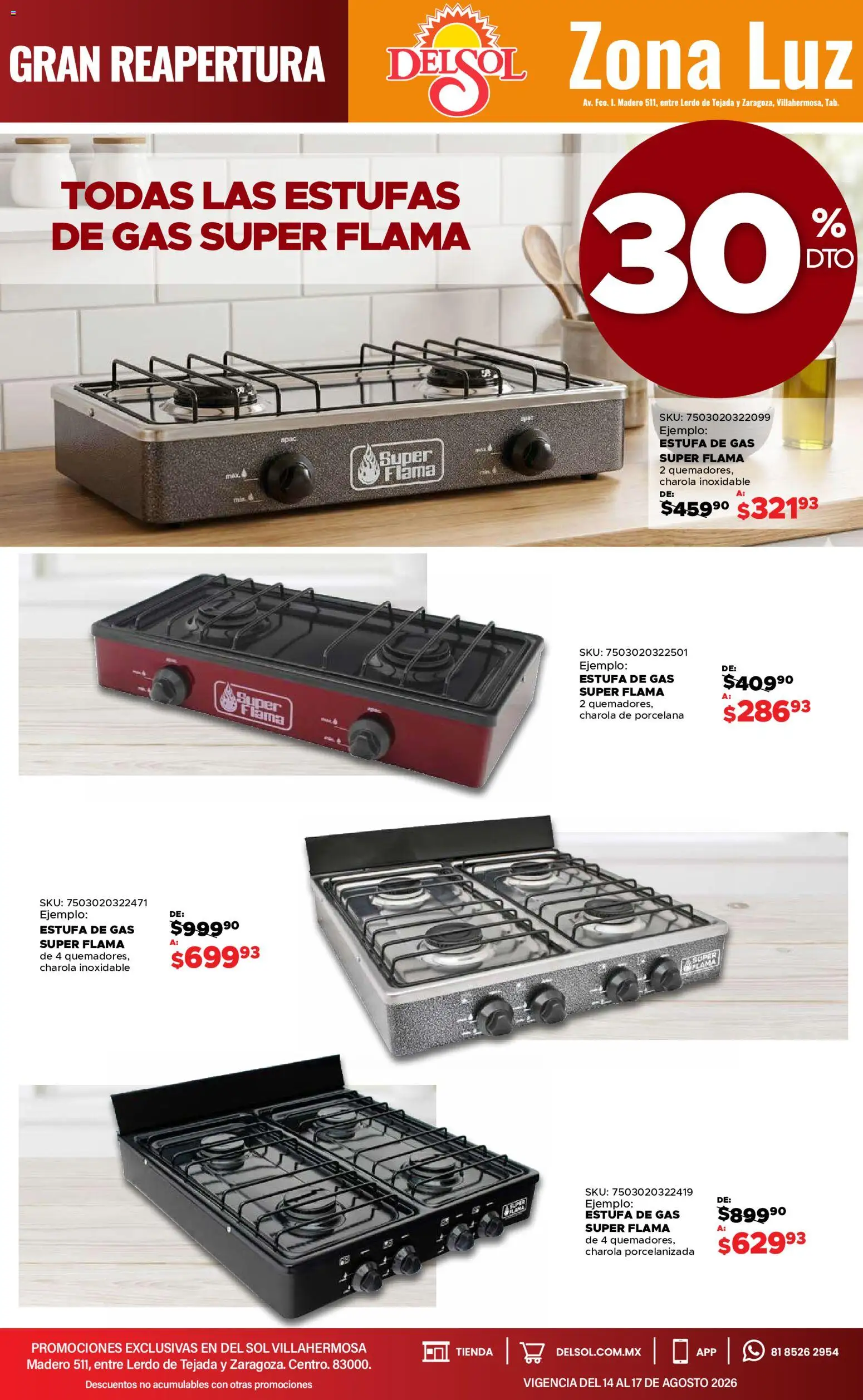Nuevas ofertas de Del Sol y Woolworth válidas en toda la República Mexicana desde el 14/08/2026. ¡Encuentra las mejores ofertas en Del Sol y Woolworth katalog 4 Días de Grandes Promociones! | Página: 16