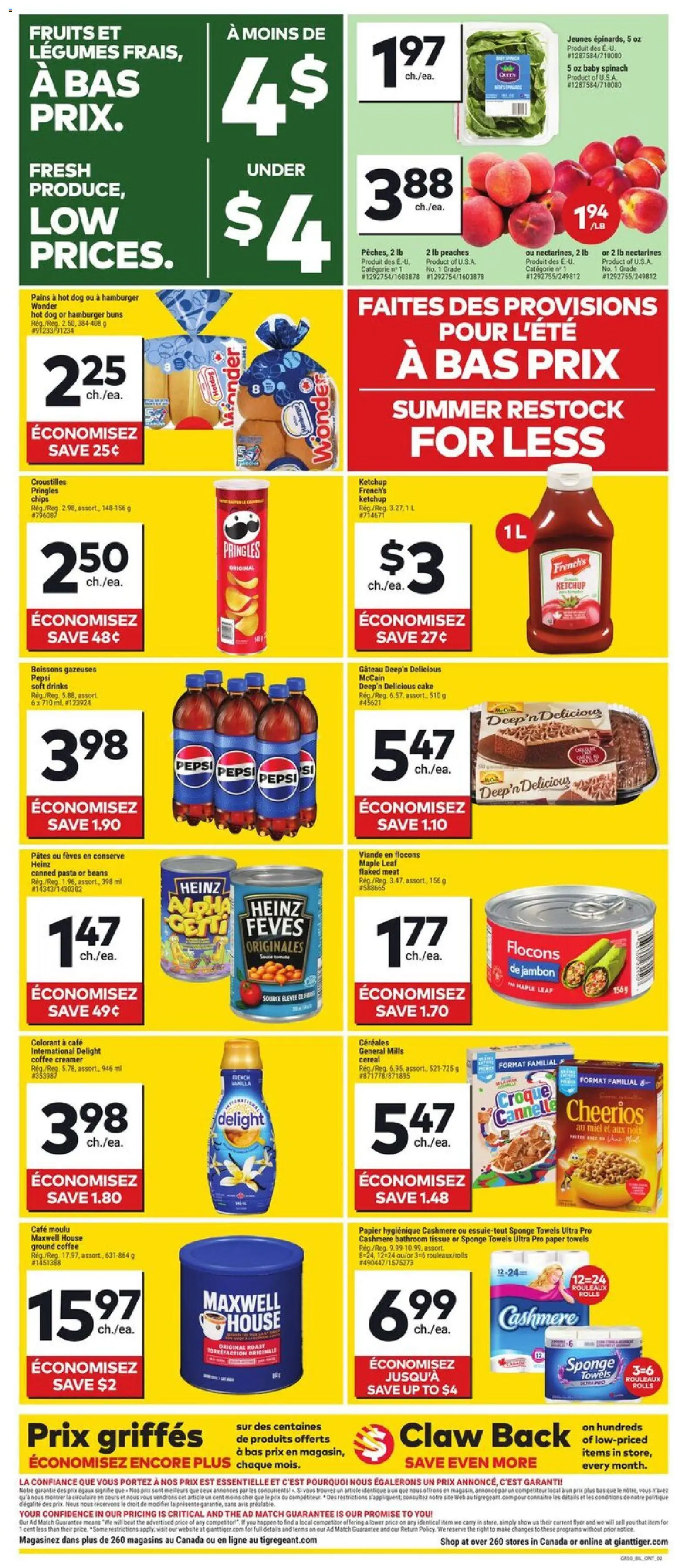 Giant Tiger flyer valid from Jul 15, 2026 | Page: 2 | Products: Cereals, Chips, Sponge, Coffee