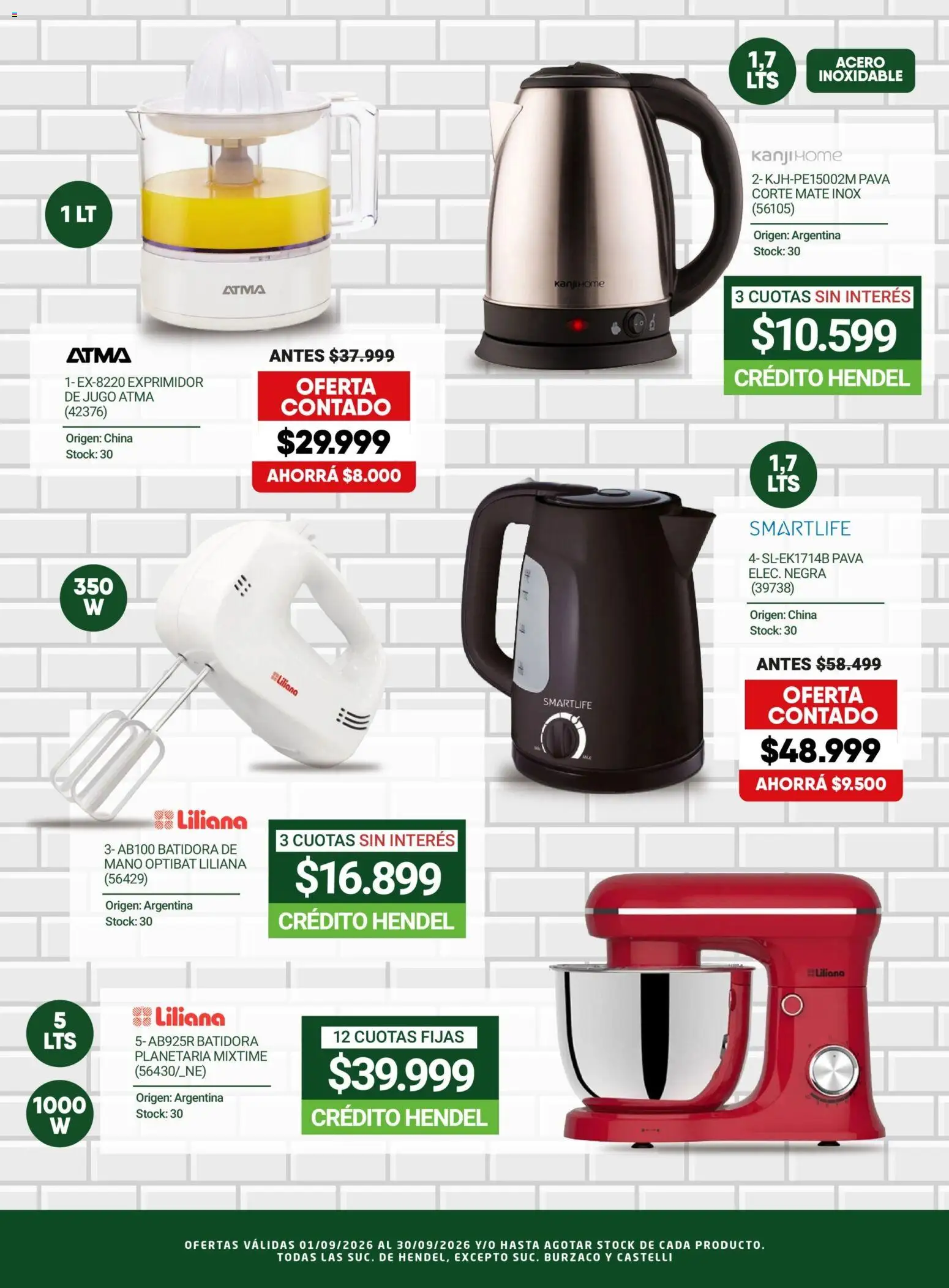 Hendel catálogo │ válido desde el 01/09/2026 | Página: 11 | Productos: Mate, Pava, Batidora, Jugo