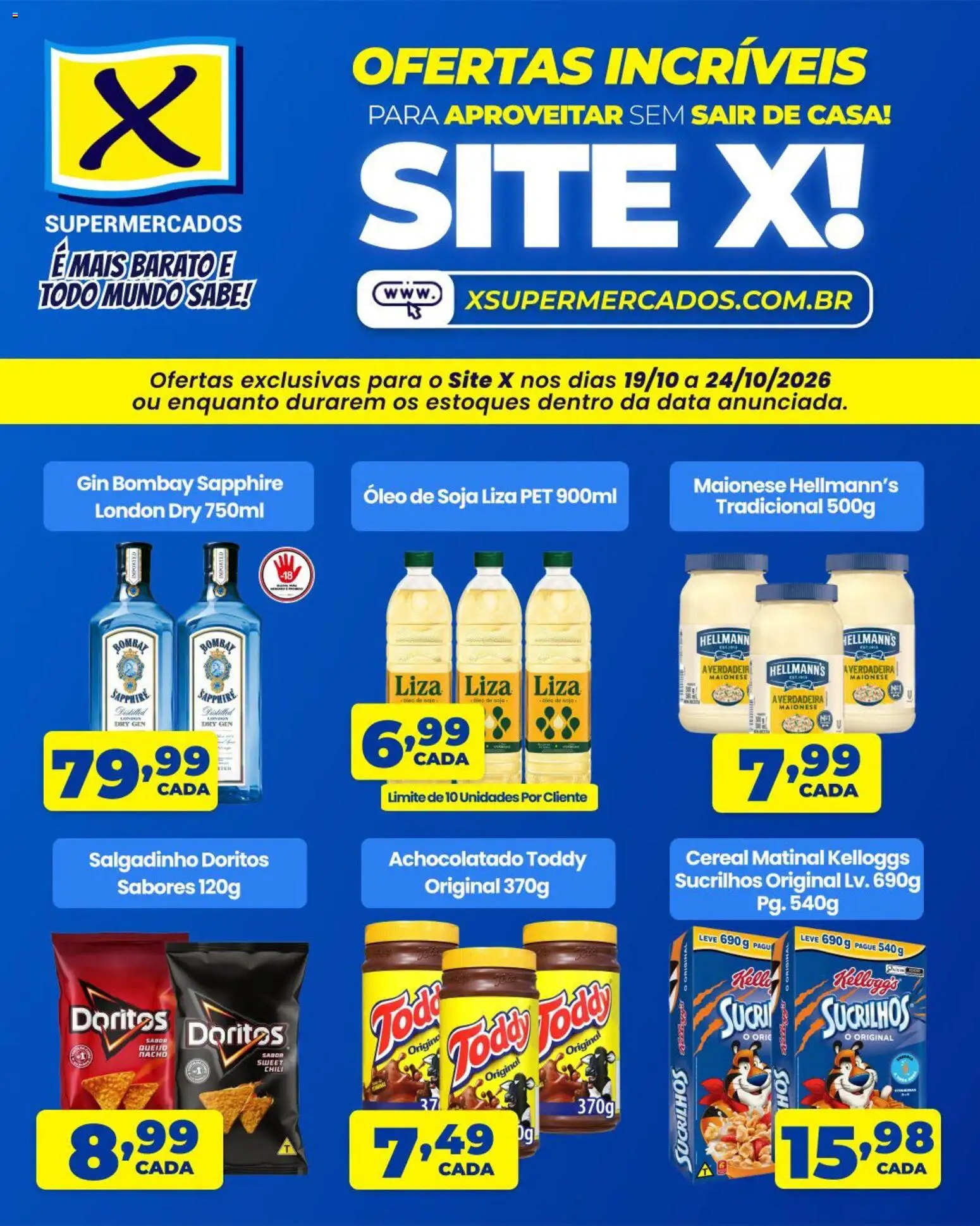 X Supermercados Folheto - válido de 19/10/2026 | Página: 1