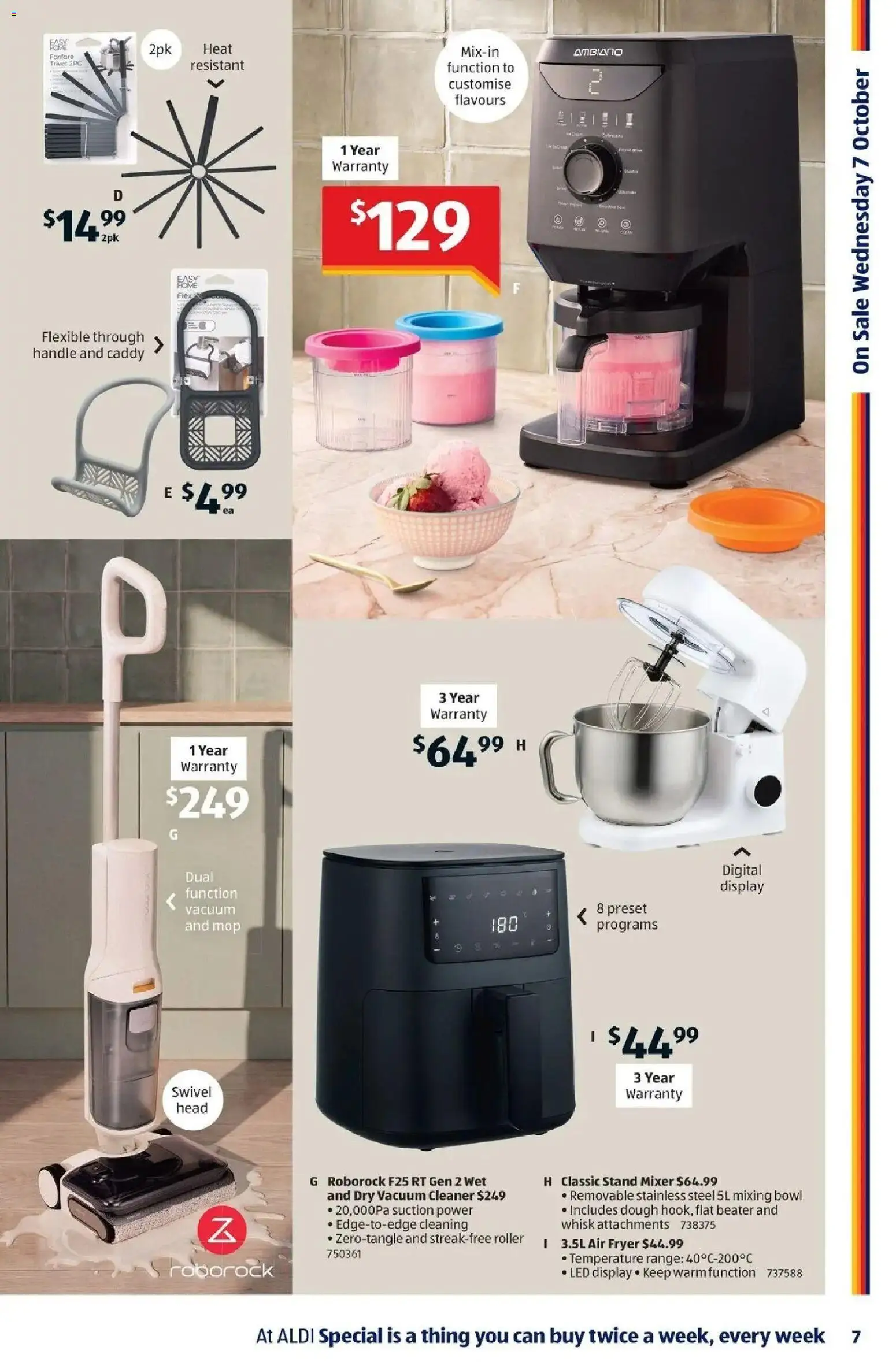 Aldi catalogue - valid from 07/10/2026 | Page: 7 | Products: Cream, Caddy, Digital, Vacuum cleaner