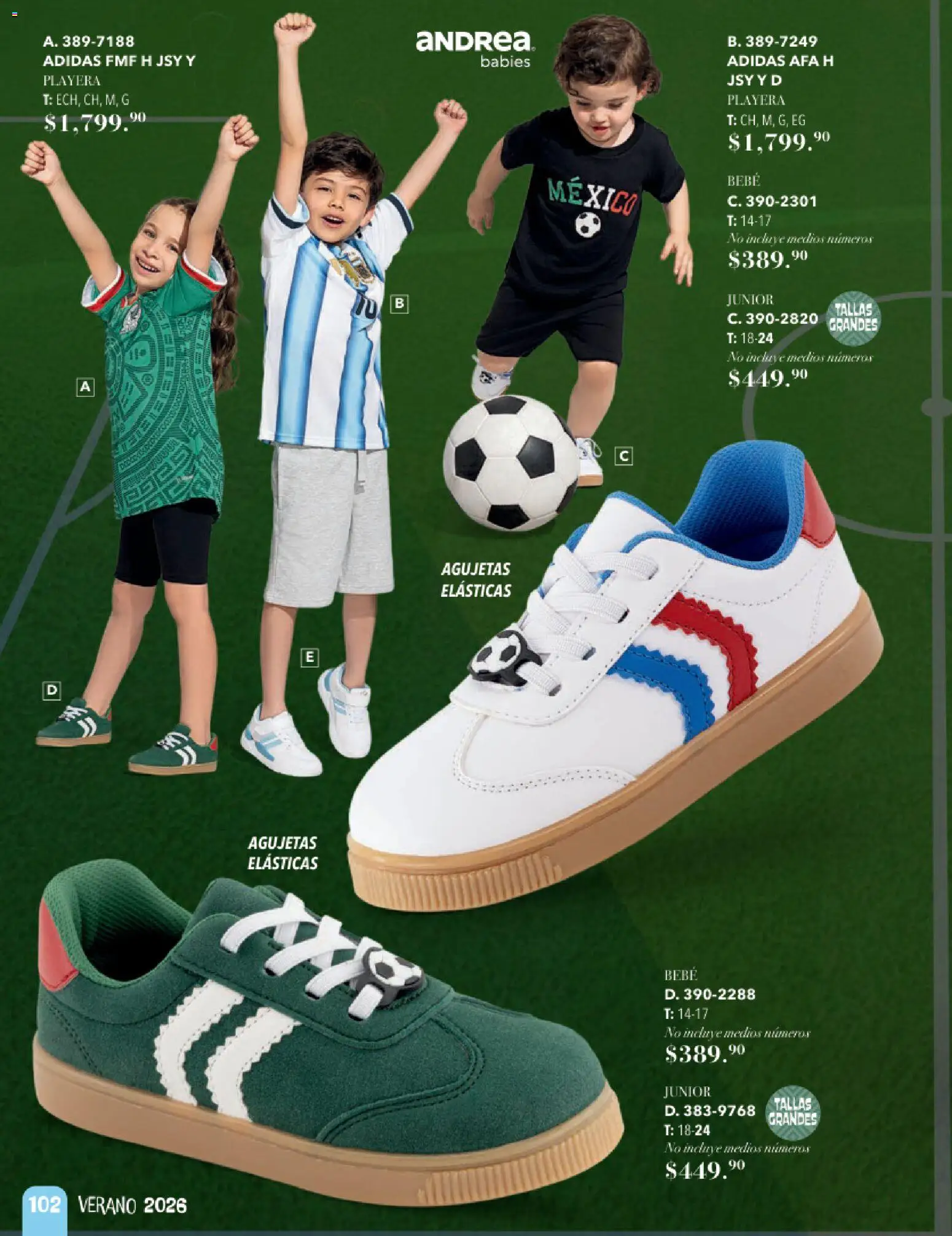Nuevas ofertas de Andrea válidas en toda la República Mexicana desde el 24.05.2026. ¡Encuentra las mejores ofertas en Andrea catálogo Infantil Baby! | Página: 26 | Productos: Playera