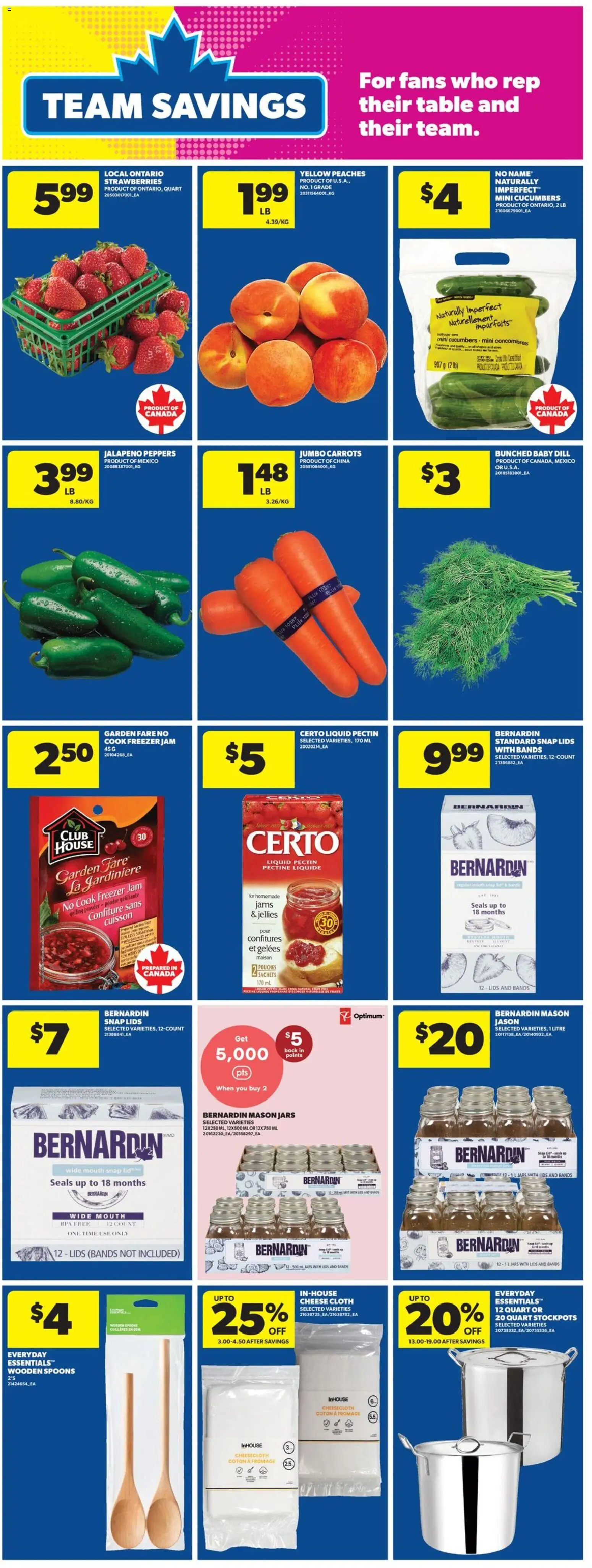 Real Canadian Superstore flyer valid from 18.06.2026 | Page: 23 | Products: Cucumbers, Freezer, Table, Cheese