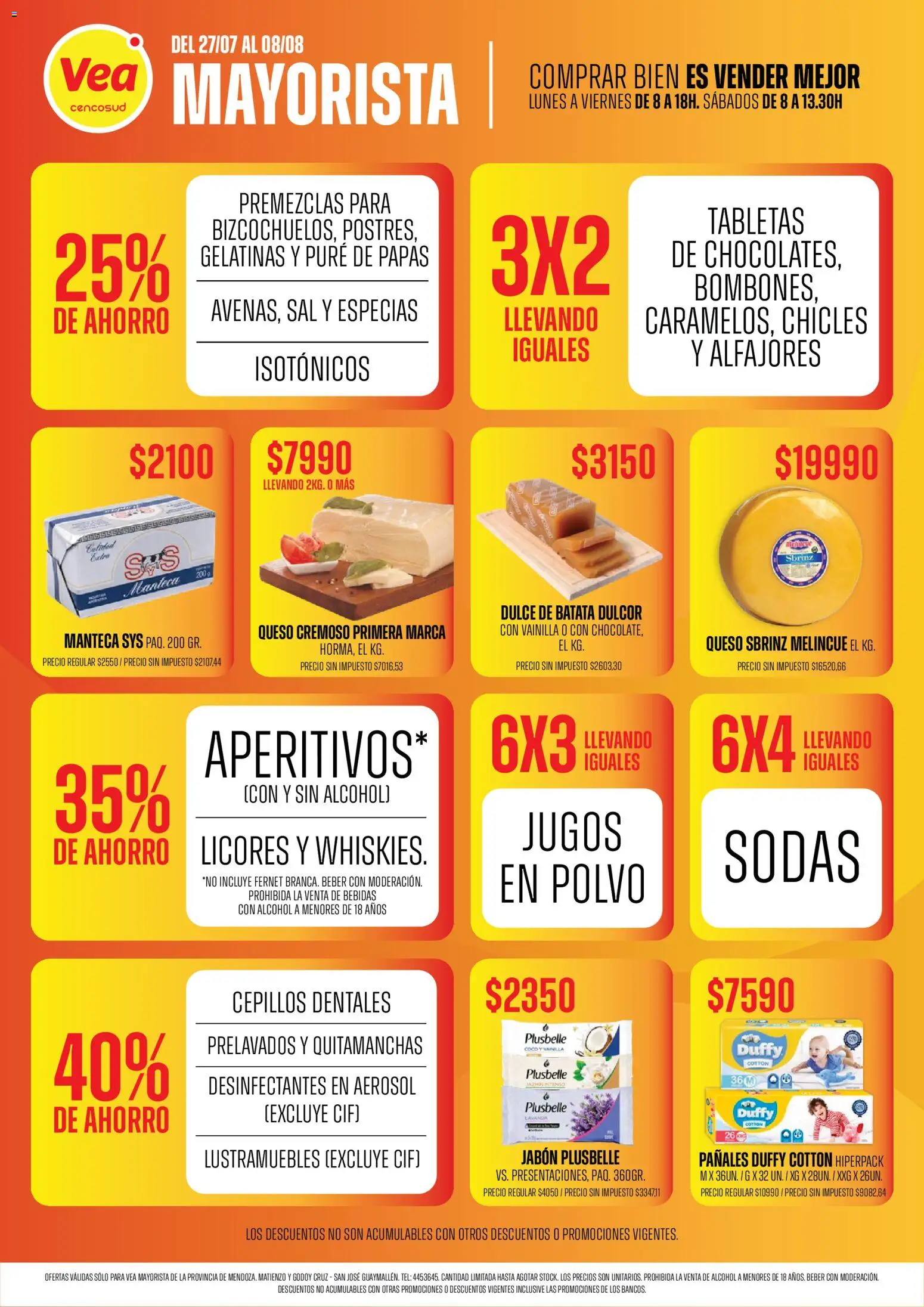 Vea - Vea mayorista de Mendoza │ válido desde el 27/07/2026 | Página: 2 | Productos: Lustramuebles, Sal, Manteca, Queso
