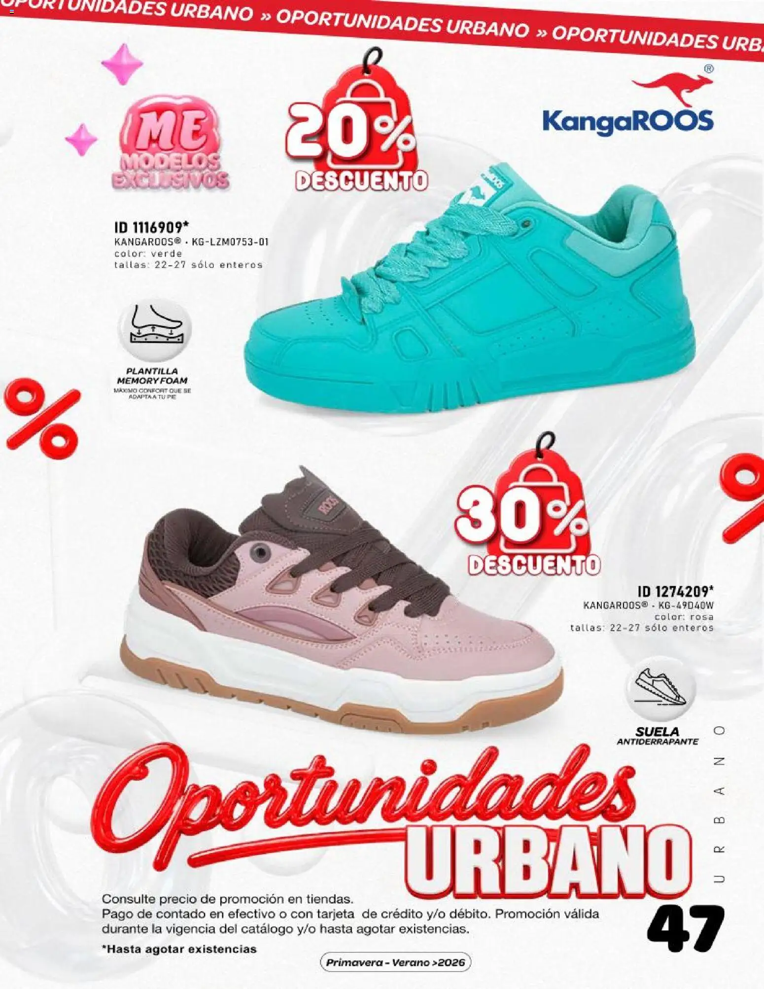 Nuevas ofertas de Price Shoes válidas en toda la República Mexicana desde el 03/07/2026. ¡Encuentra las mejores ofertas en Price Shoes catálogo Oportunidades Urbano! | Página: 47